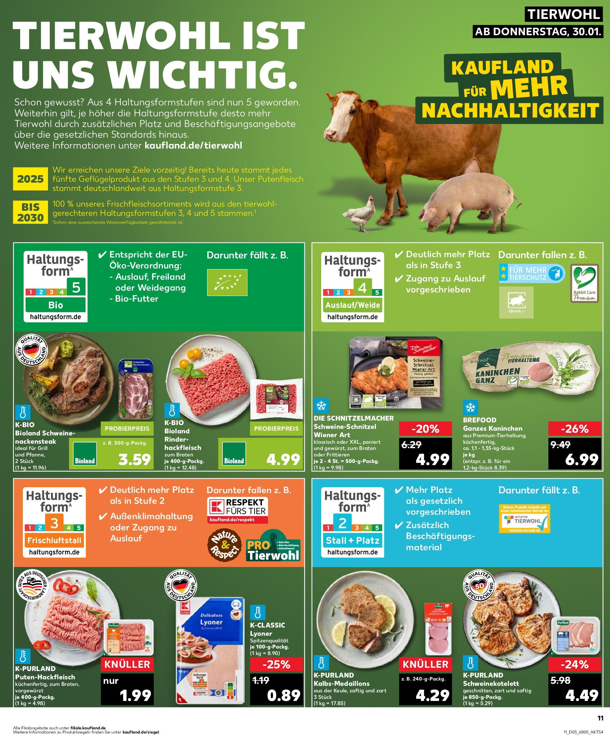 Kaufland - Berlin-Moabit, Perleberger Straße 42 A (ab 30.01.2025) » Angebote Online zum Blättern | Seite: 11 | Produkte: Grill, Kaninchen, Schnitzel, Hackfleisch