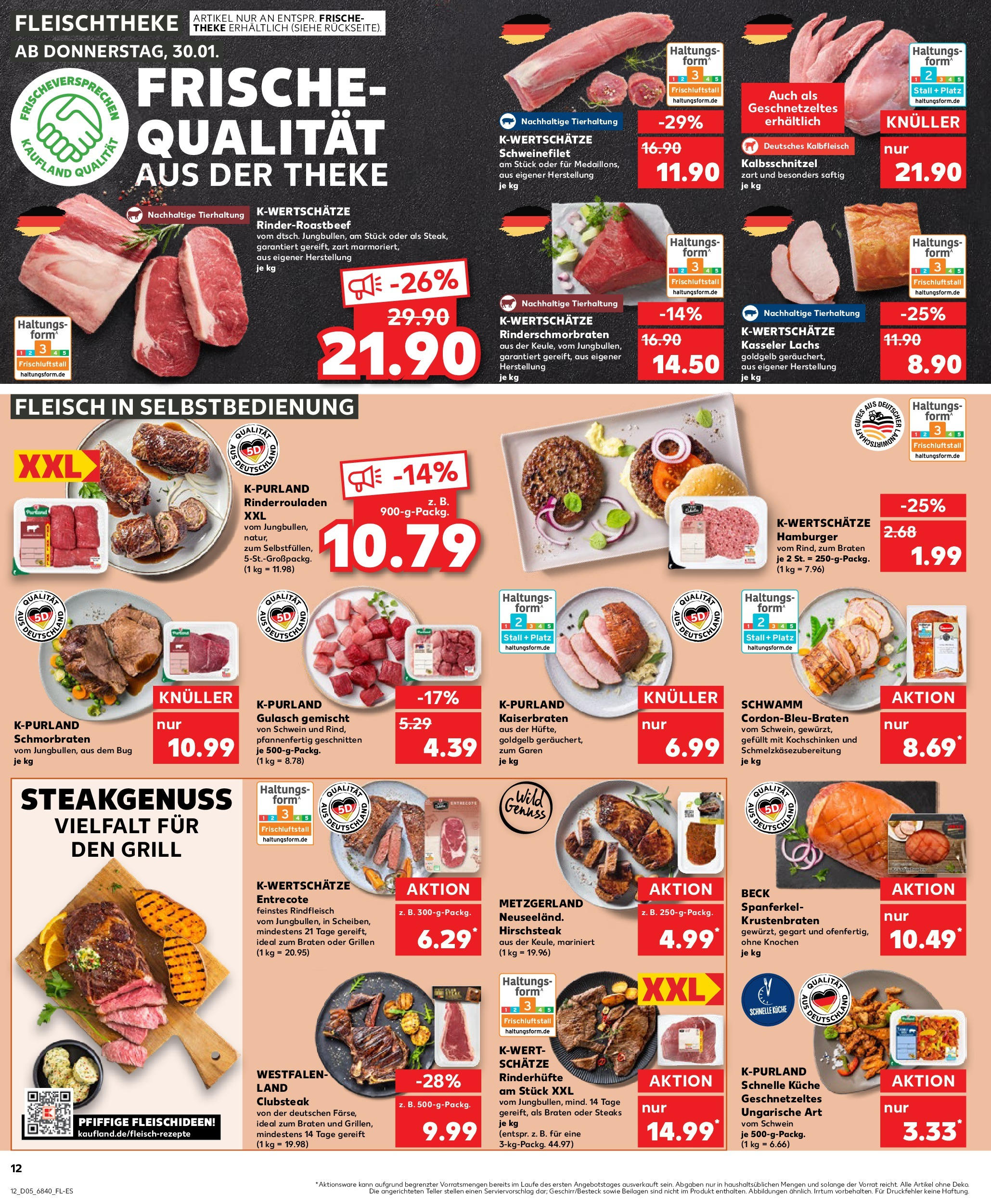 Kaufland - Wolfsburg, Brandgehaege 9 (ab 30.01.2025) » Angebote Online zum Blättern | Seite: 12 | Produkte: Grill, Theke, Küche, Schweinefilet