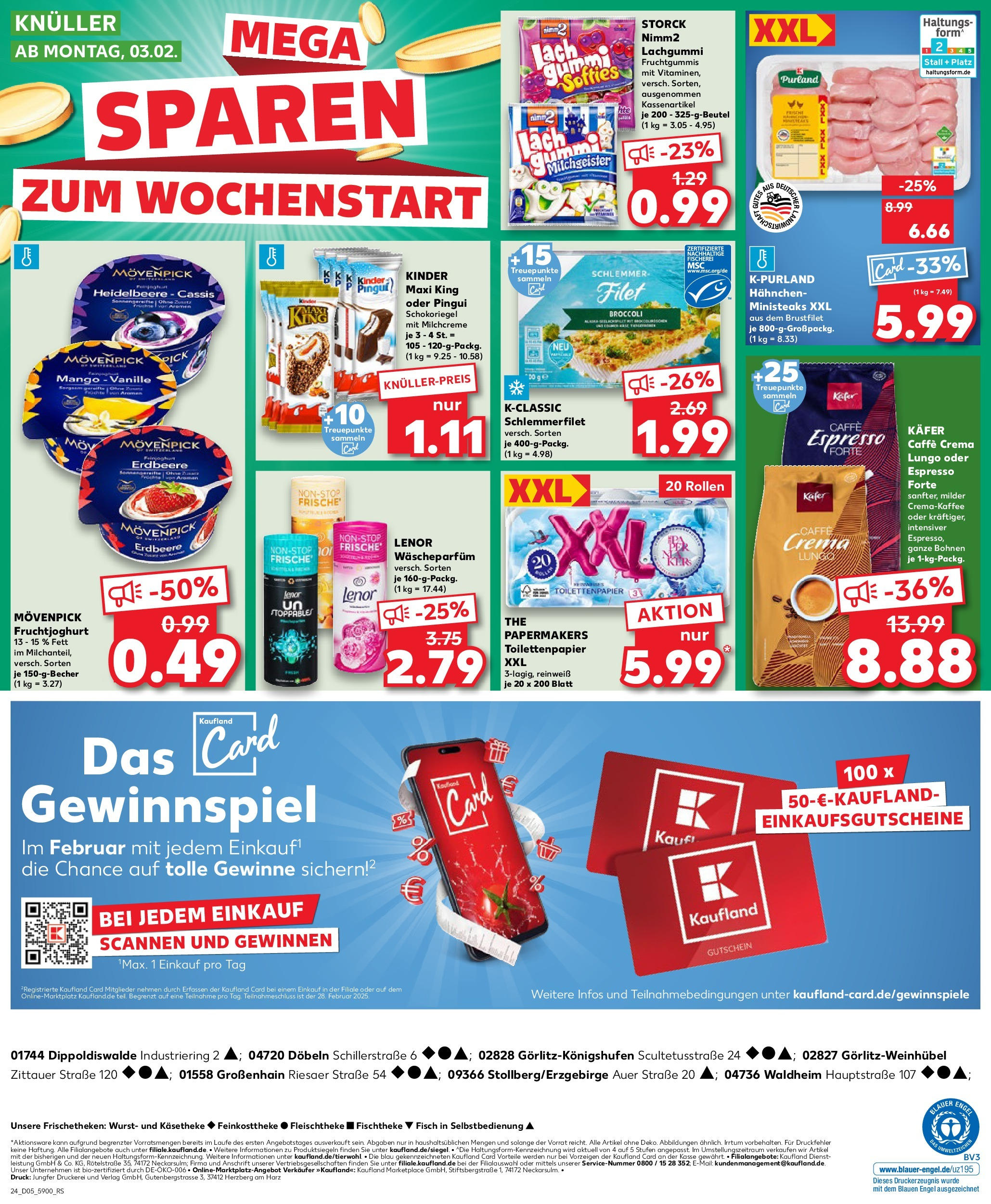 Kaufland - Stollberg/Erzgeb., Auer Straße 20 (ab 30.01.2025) » Angebote Online zum Blättern | Seite: 24 | Produkte: Lenor, Fisch, Mango, Wurst