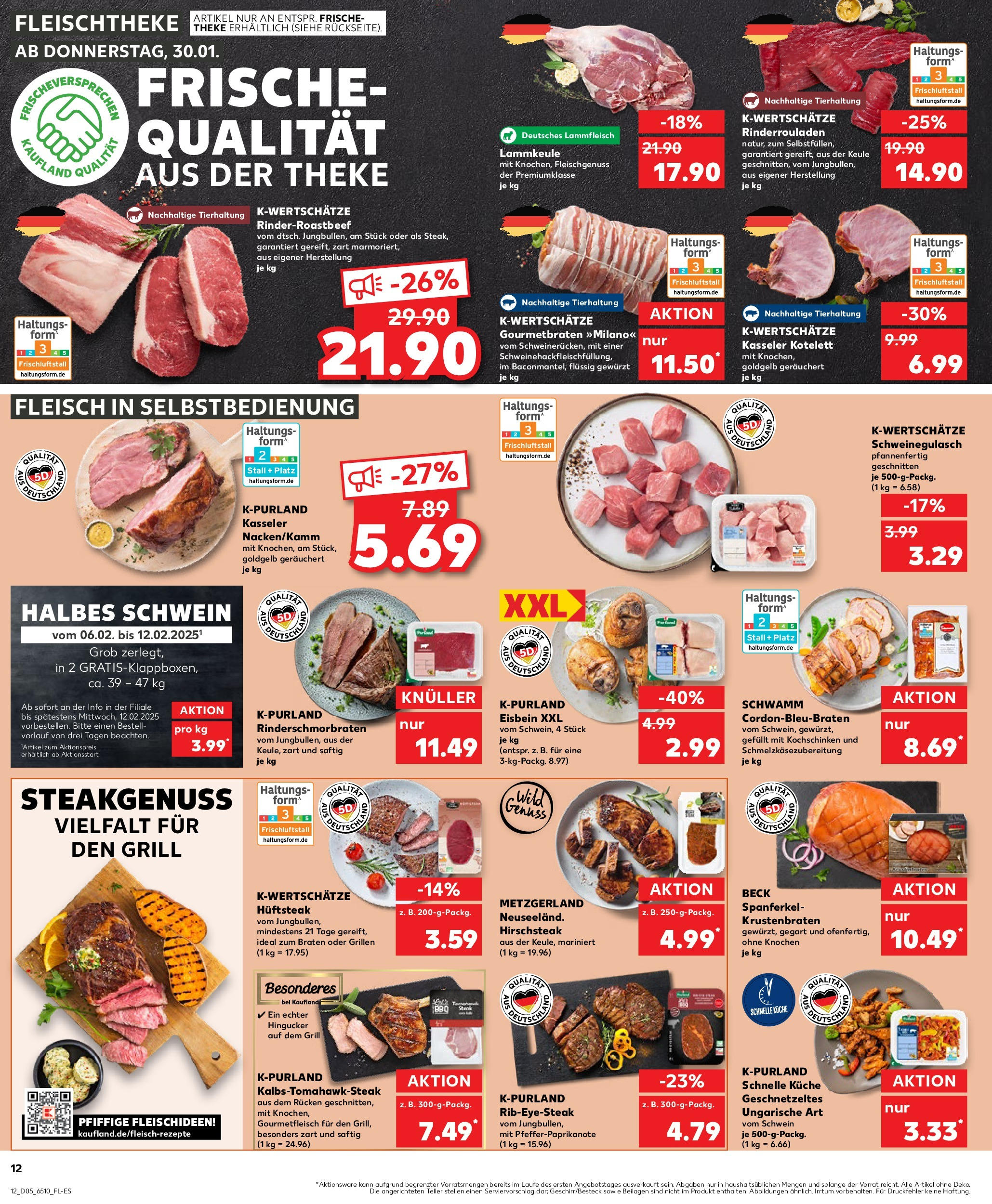 Kaufland - Köln-Merheim, Ostmerheimer Straße 198 (ab 30.01.2025) » Angebote Online zum Blättern | Seite: 12 | Produkte: Lammkeule, Grill, Küche, Krustenbraten