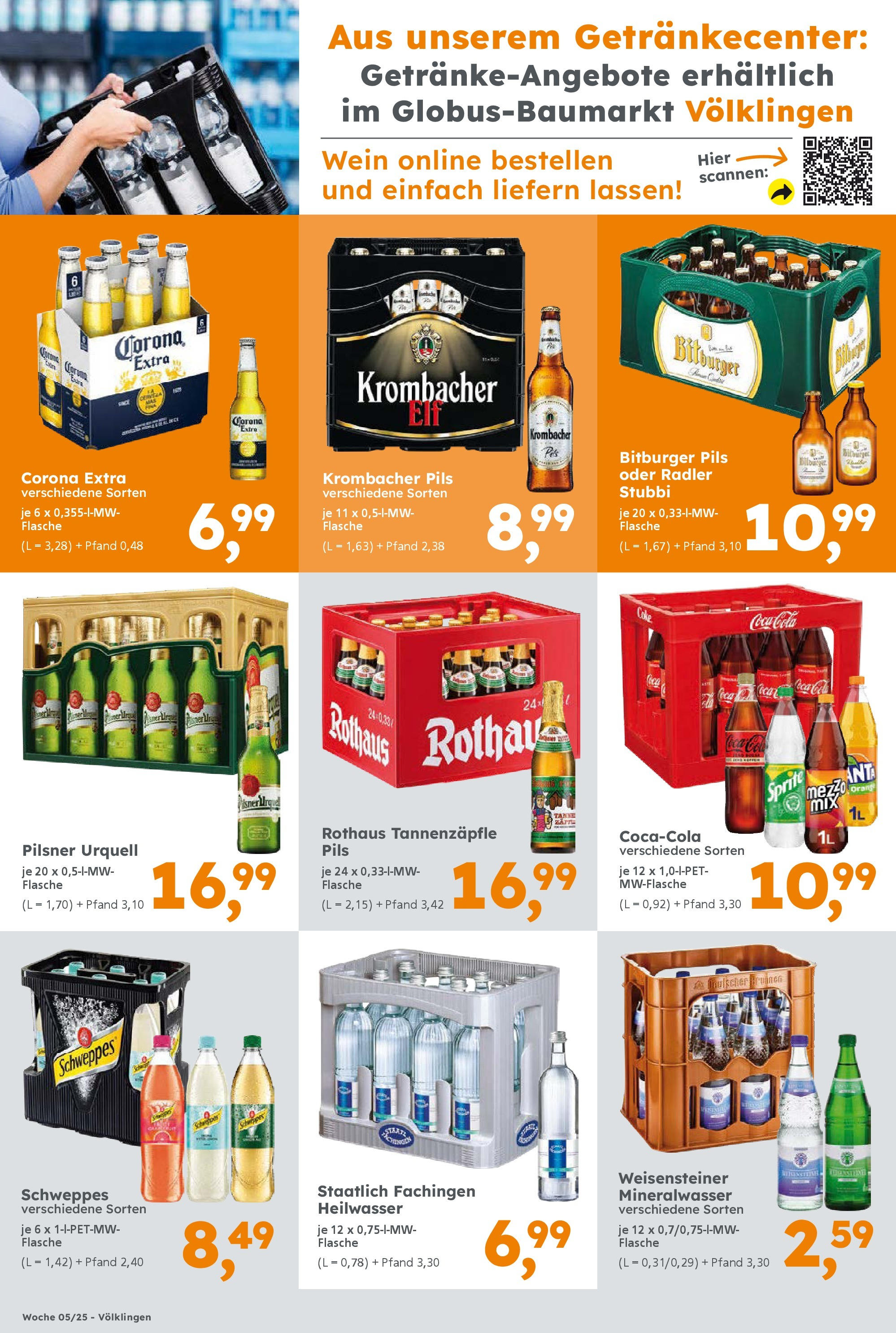 Globus Baumarkt - Völklingen, Zechenstraße 8 (ab 27.01.2025) zum Blättern | Seite: 12 | Produkte: Pils, Radler, Pilsner urquell, Wein