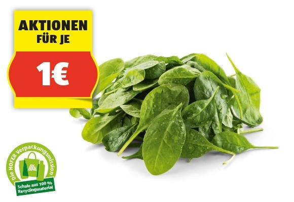 HOFER MARKTPLATZ BIO-Babyspinat, 125 g