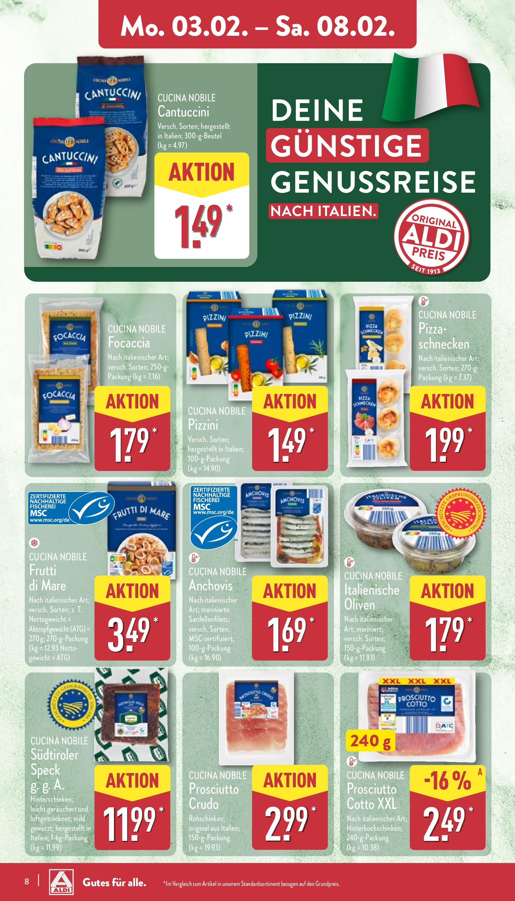 Aldi - ALDI Nord: Wochenangebote (ab 02.02.2025) » Angebote Online | Seite: 8 | Produkte: Gewicht, Pizza