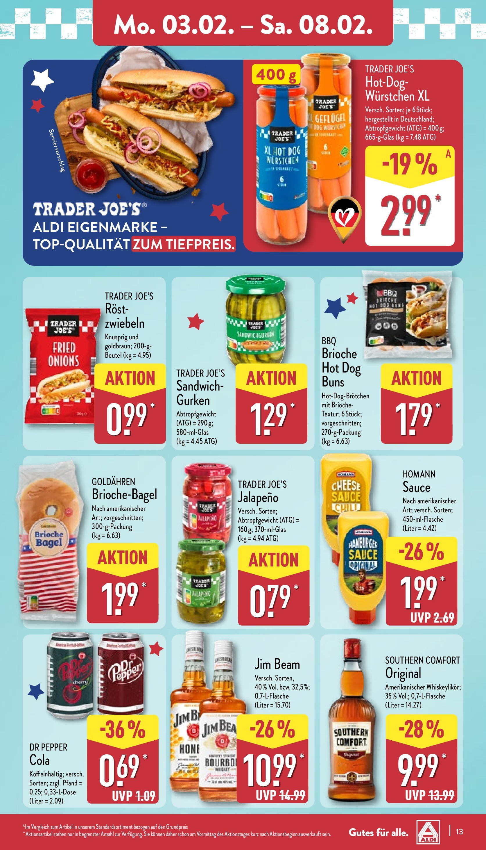 Aldi - ALDI Nord: Wochenangebote (ab 02.02.2025) » Angebote Online | Seite: 13 | Produkte: Jim beam, Cola, Zwiebeln, Chili