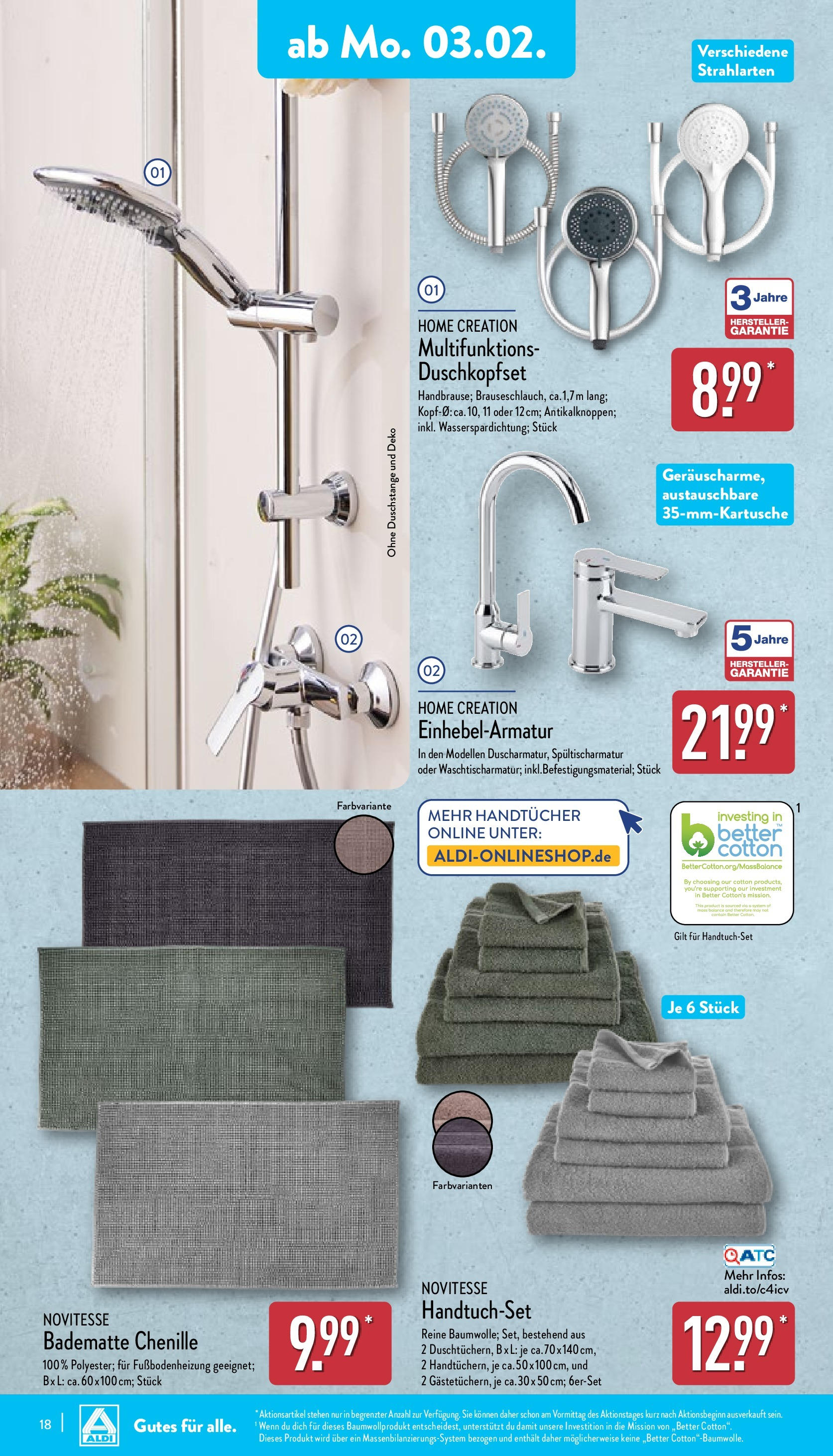 Aldi - ALDI Nord: Wochenangebote (ab 02.02.2025) » Angebote Online | Seite: 18 | Produkte: Home creation