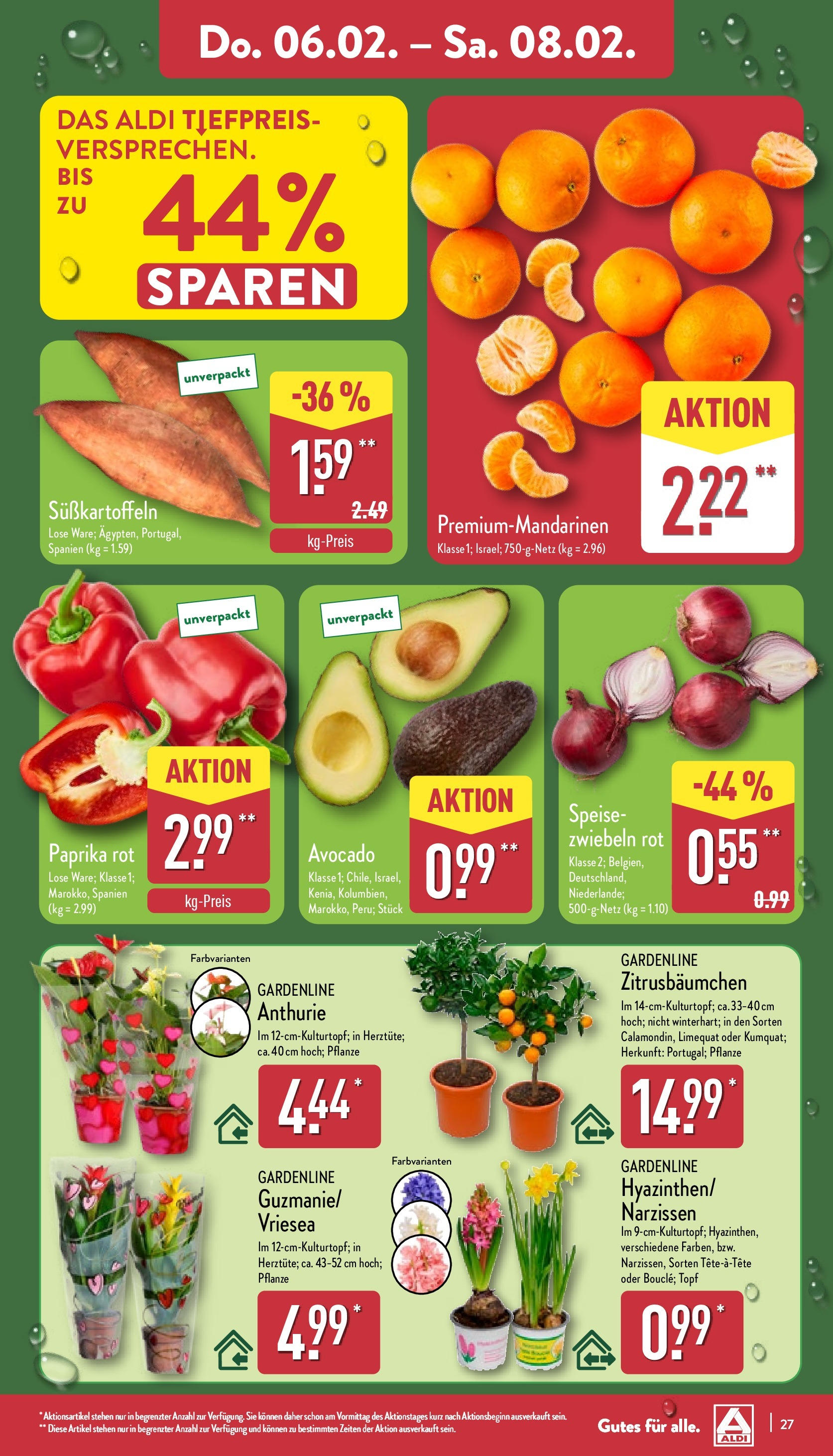 Aldi - ALDI Nord: Wochenangebote (ab 02.02.2025) » Angebote Online | Seite: 27 | Produkte: Paprika rot, Avocado, Zwiebeln, Paprika