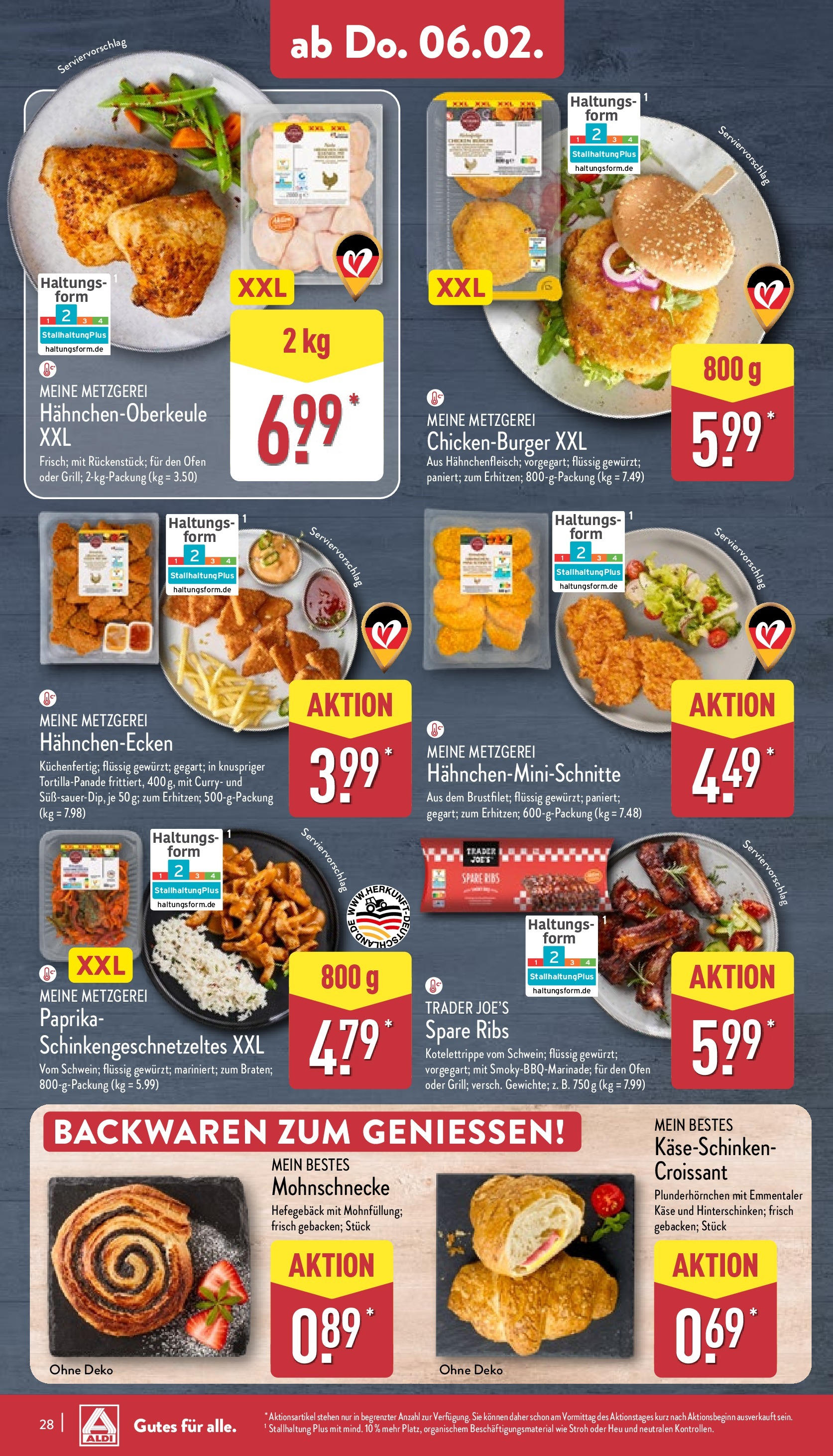 Aldi - ALDI Nord: Wochenangebote (ab 02.02.2025) » Angebote Online | Seite: 28 | Produkte: Ofen, Spare ribs, Croissant, Paprika