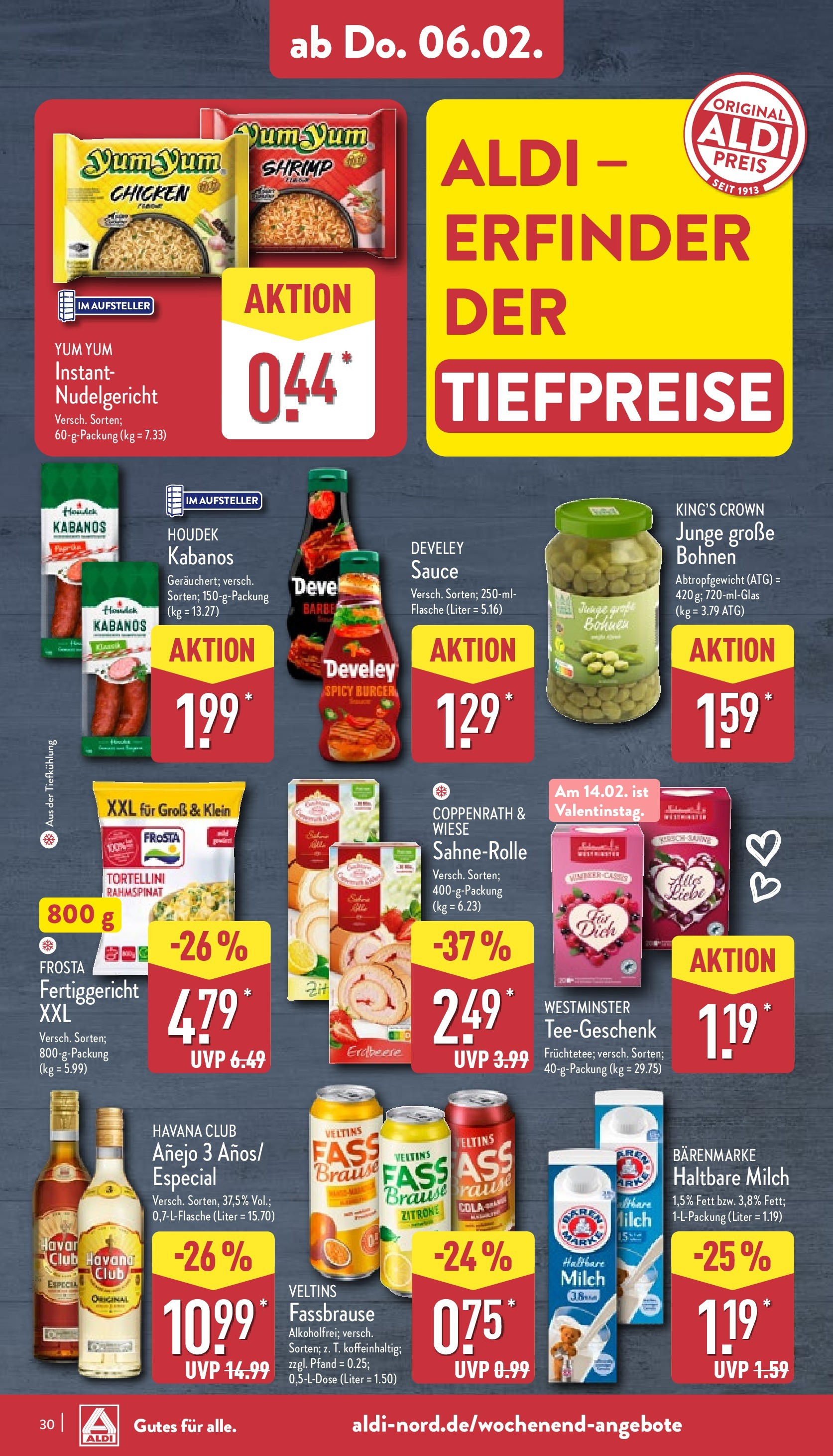 Aldi - ALDI Nord: Wochenangebote (ab 02.02.2025) » Angebote Online | Seite: 30 | Produkte: Cola, Frosta, Zitrone, Veltins