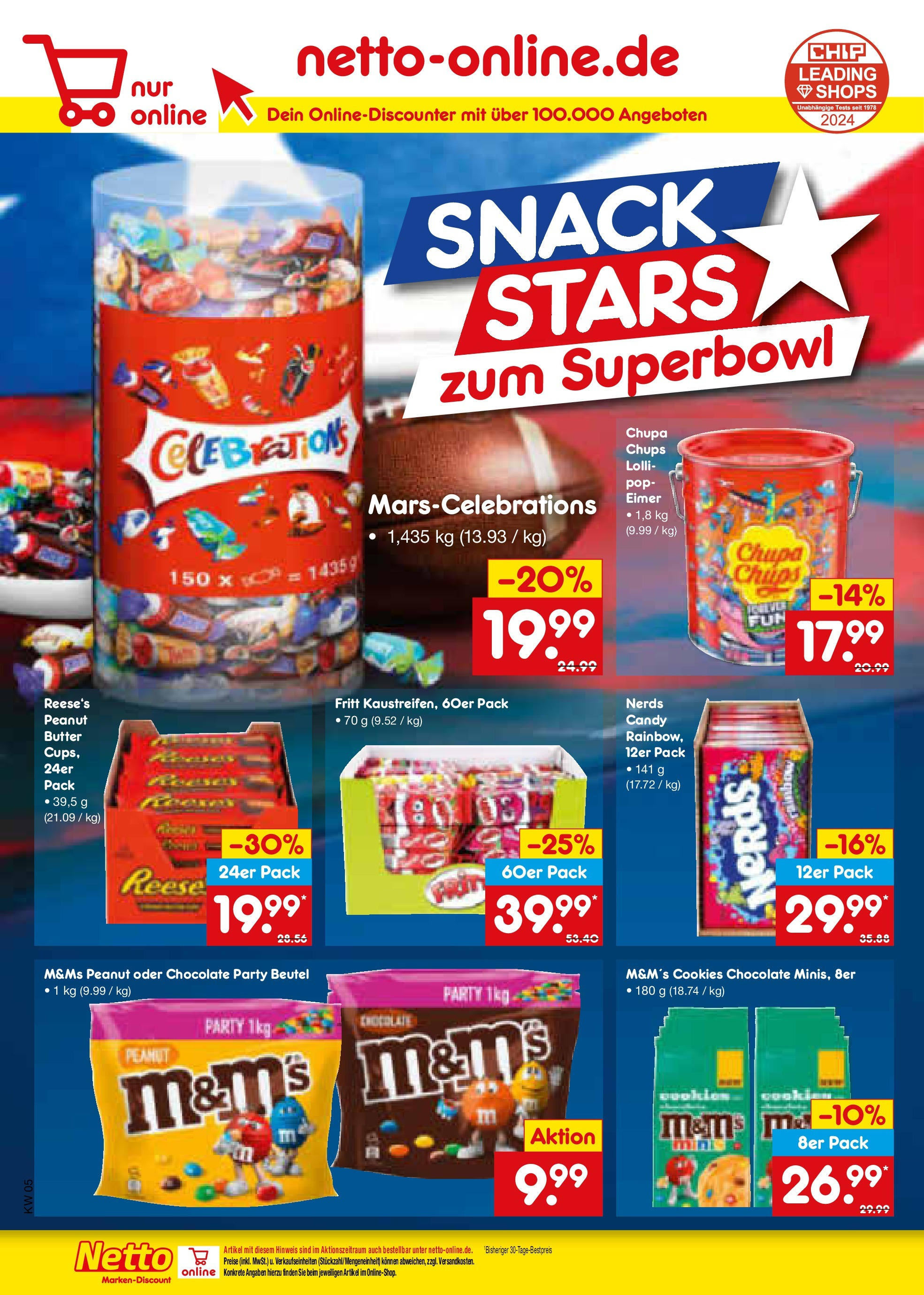 Netto Marken-Discount - Berlin, Corinthstraße 32 (ab 03.02.2025) » Angebote | Seite: 18 | Produkte: Butter, M&M's, Celebrations