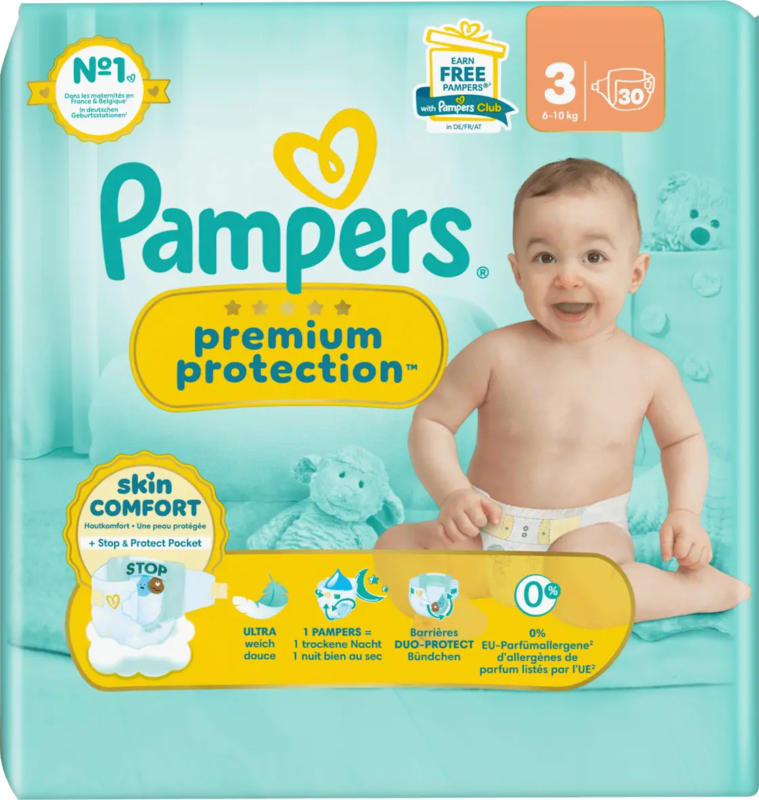 Pampers Windeln Premium Protection Gr.3 Midi (6-10 kg)