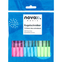 NOVOOO Basic Kugelschreiber-Set 12 Stück Pastell