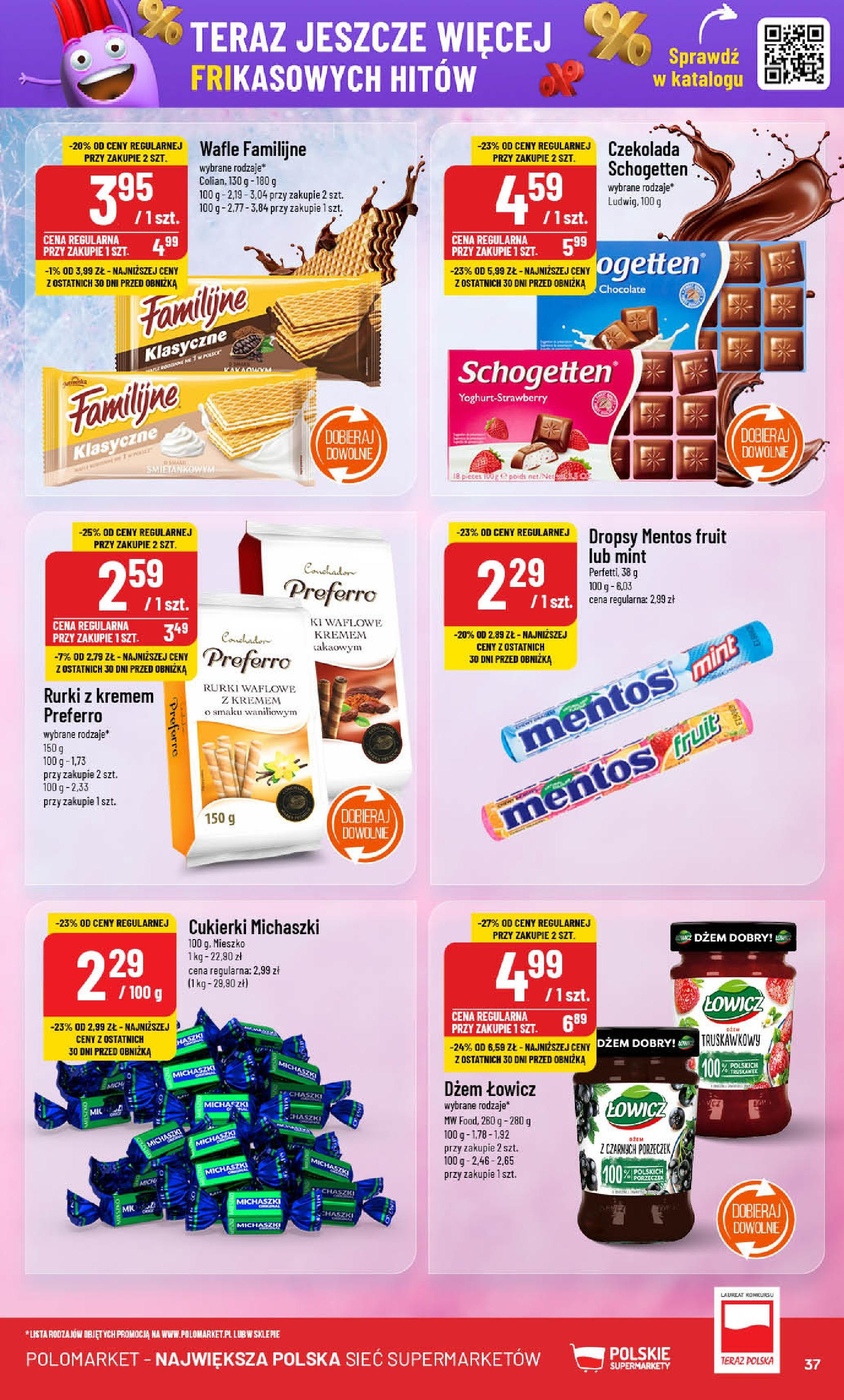 POLOmarket gazetka od jutra (29.01.2025) - Nowa PDF | Strona: 37 | Produkty: Rurki z kremem, Wafle, Dżem, Rurki waflowe