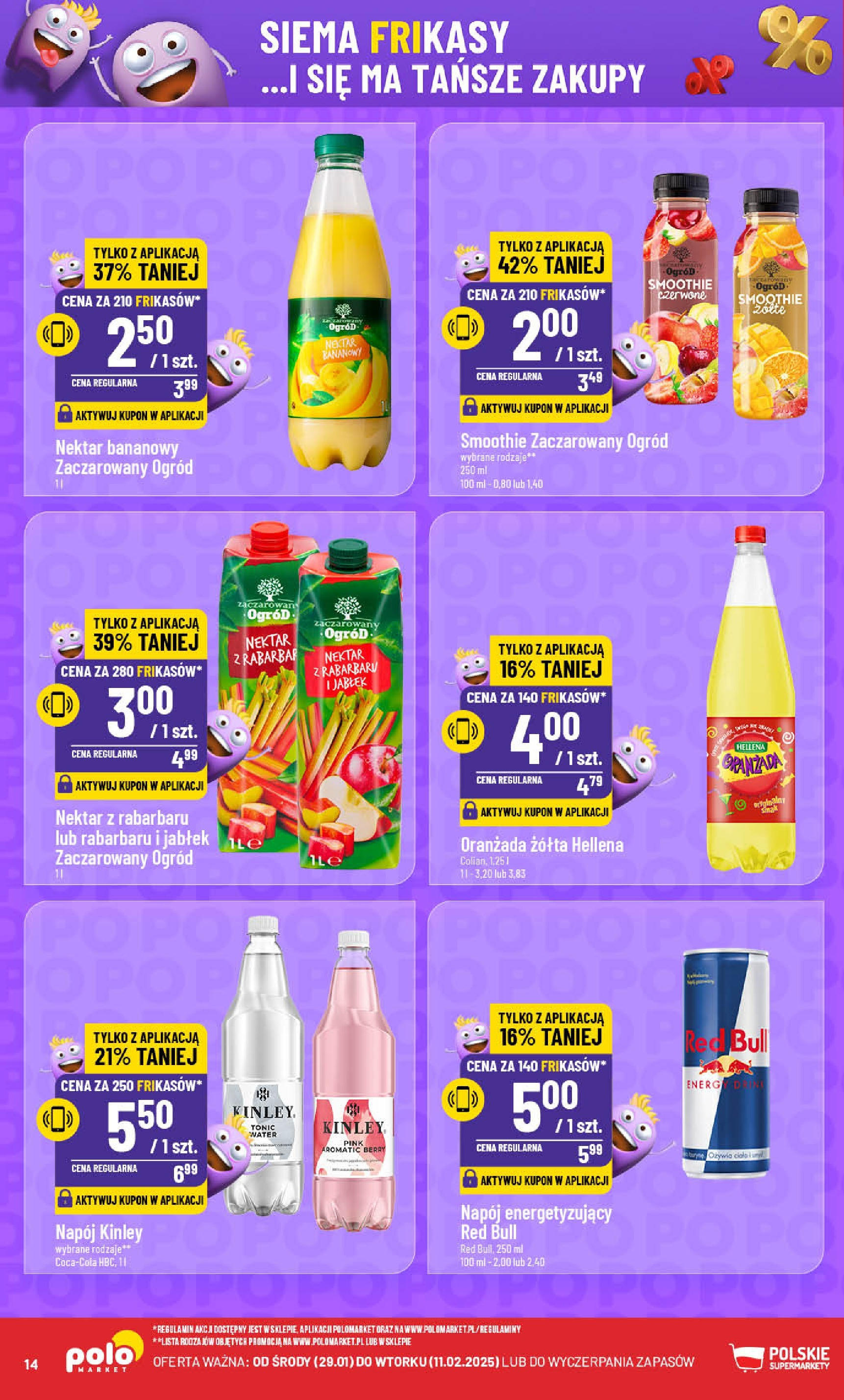 POLOmarket gazetka od jutra (29.01.2025) - Nowa PDF | Strona: 14 | Produkty: Red bull, Smoothie