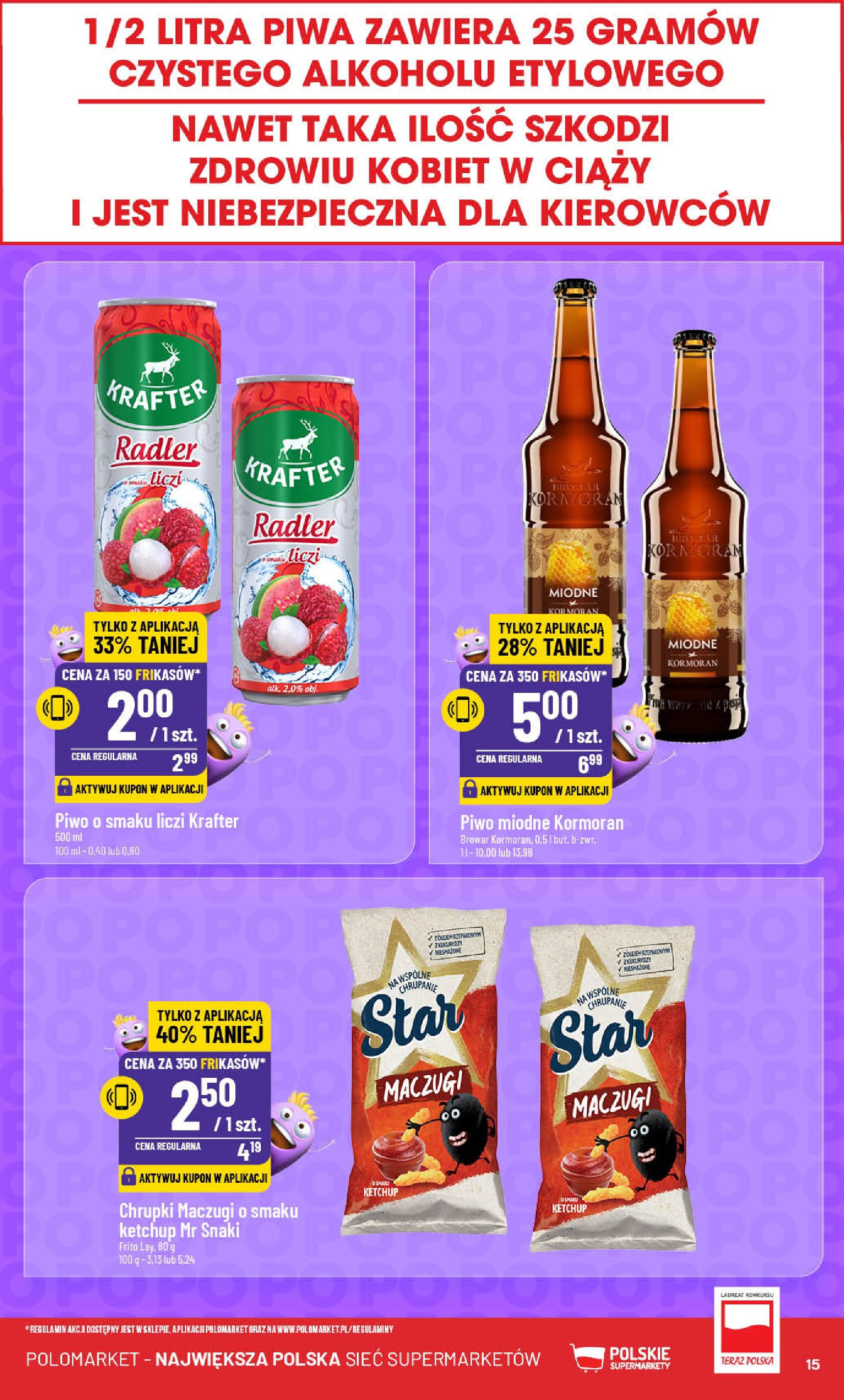 POLOmarket gazetka od jutra (29.01.2025) - Nowa PDF | Strona: 15 | Produkty: Ketchup, Chrupki, Piwo