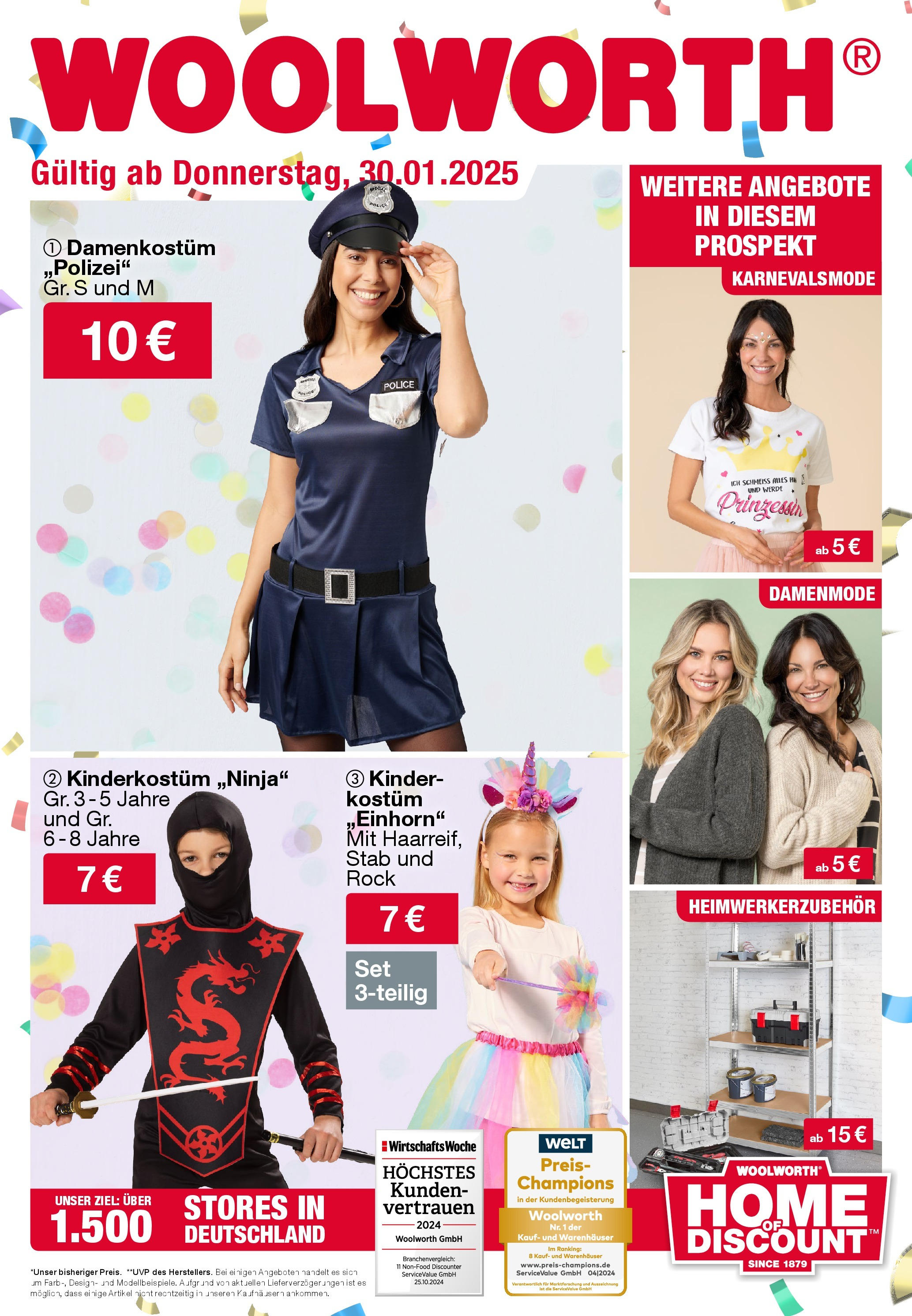 Woolworth Prospekt 	 (ab 30.01.2025) zum Blättern | Seite: 1 | Produkte: Rock