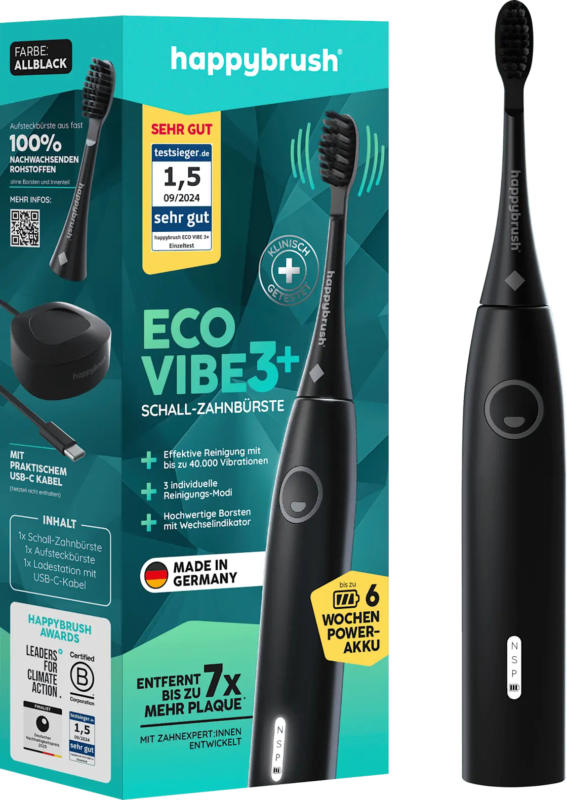 happybrush Schallzahnbürste Eco Vibe 3+