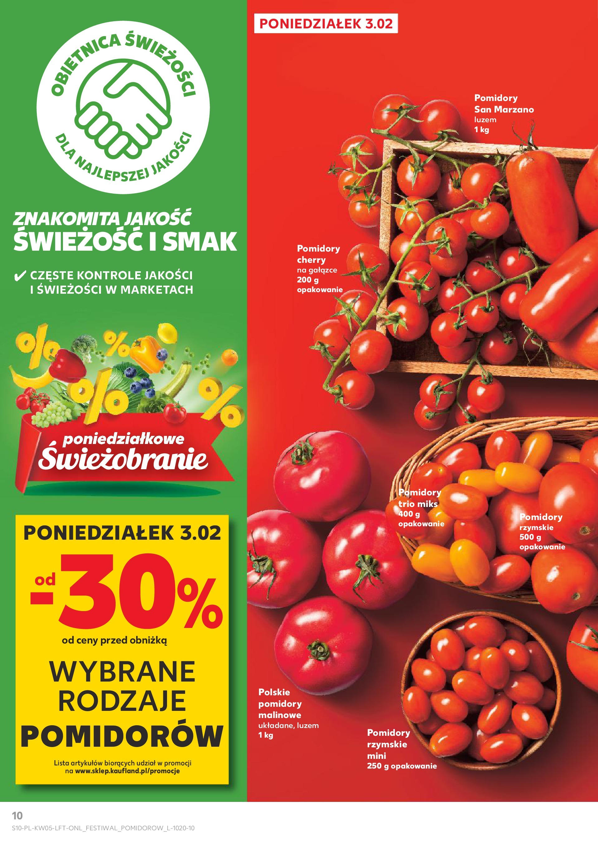 Kaufland - Kaufland Food_ważna do 05.02 od 31.01.2025 - od jutra PDF | Strona: 10 | Produkty: Pomidory malinowe, Pomidory