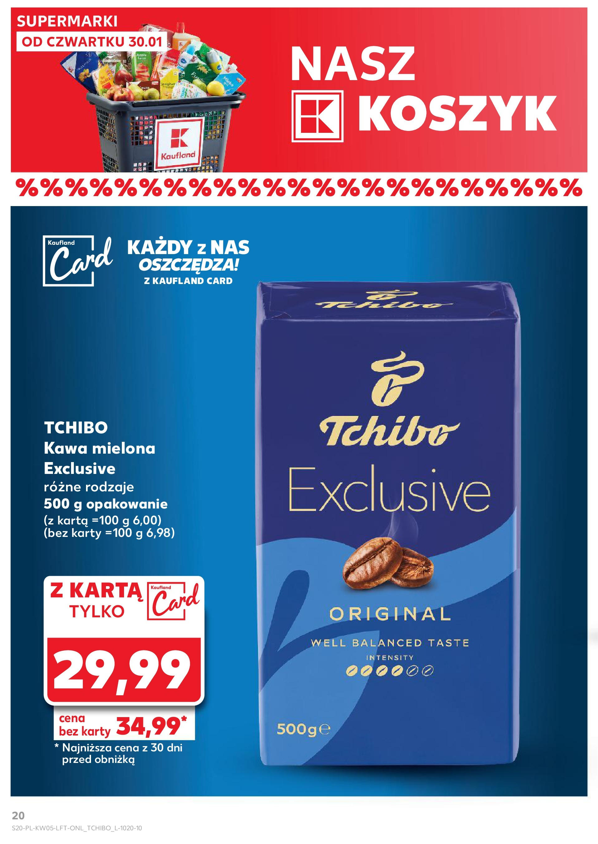 Kaufland - Kaufland Food_ważna do 05.02 od 31.01.2025 - od jutra PDF | Strona: 20 | Produkty: Karta, Tchibo, Kawa