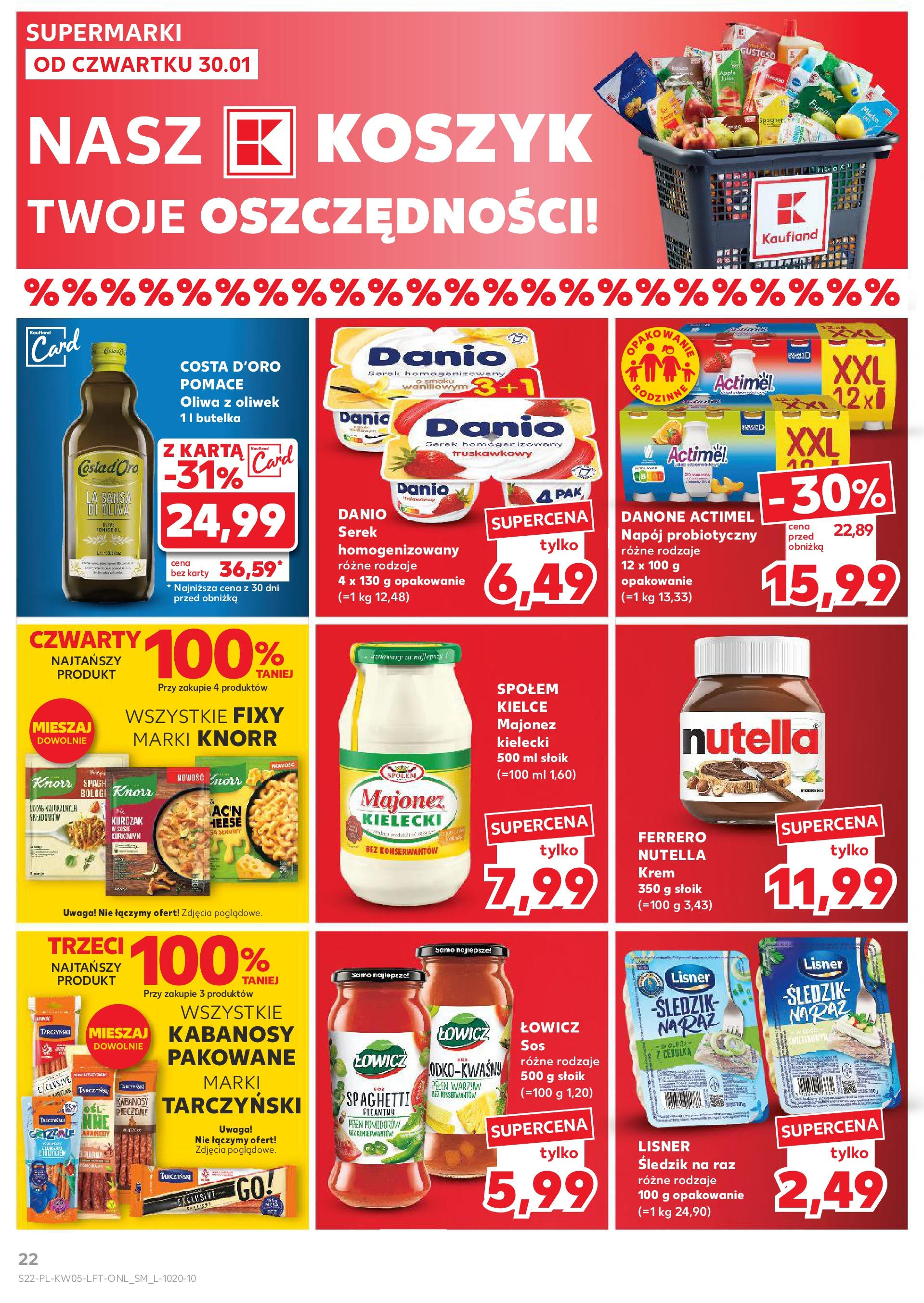 Kaufland - Kaufland Food_ważna do 05.02 od 31.01.2025 - od jutra PDF | Strona: 22 | Produkty: Karta, Kurczak, Serek homogenizowany, Majonez