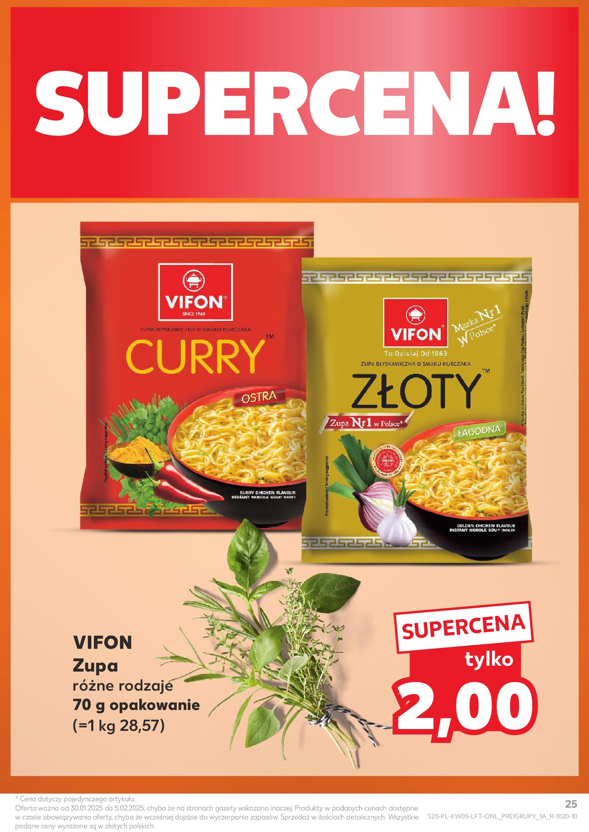 Kaufland - Kaufland Food_ważna do 05.02 od 31.01.2025 - od jutra PDF | Strona: 25 | Produkty: Curry, Vifon, Zupa