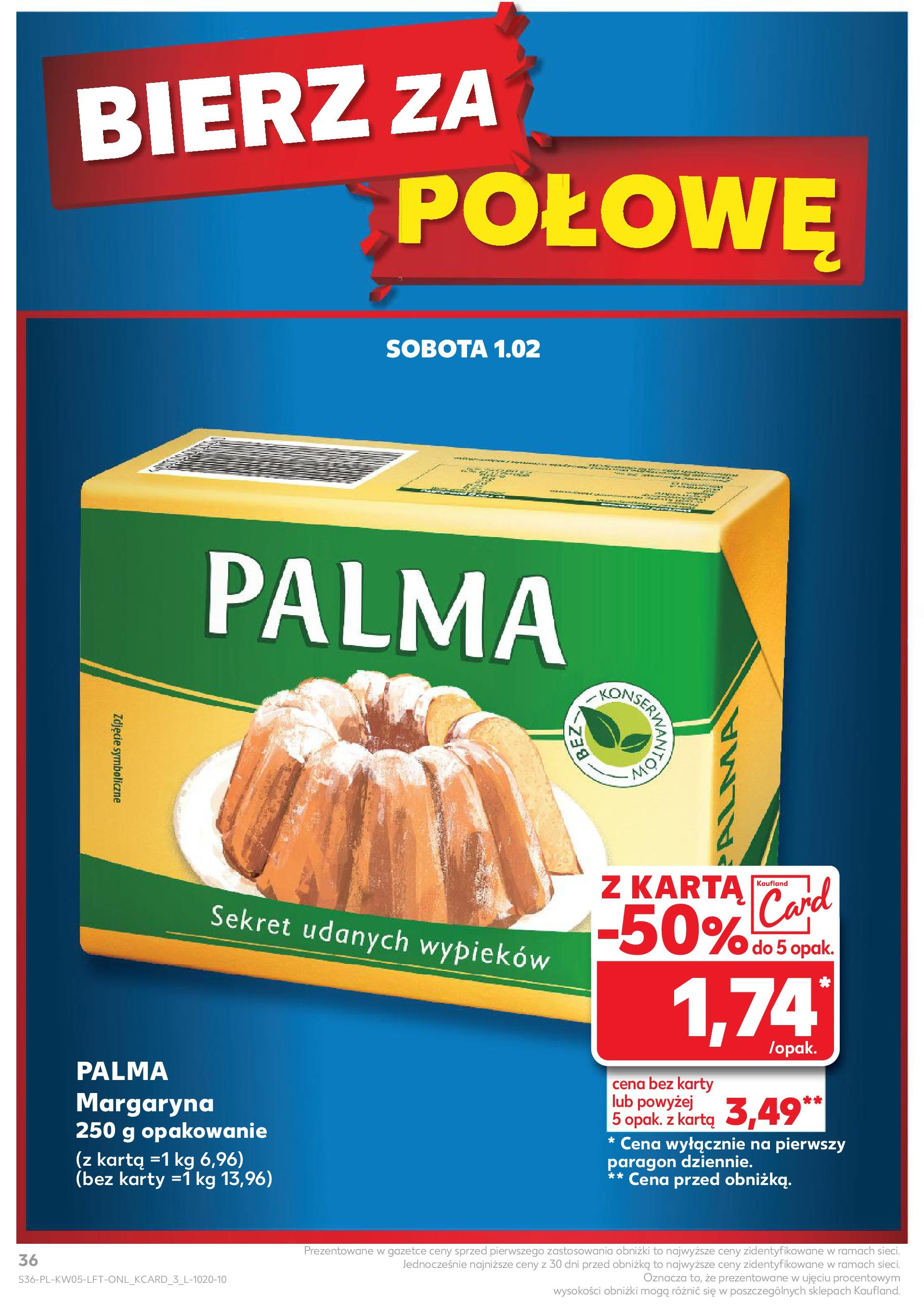 Kaufland - Kaufland Food_ważna do 05.02 od 31.01.2025 - od jutra PDF | Strona: 36 | Produkty: Karta, Margaryna