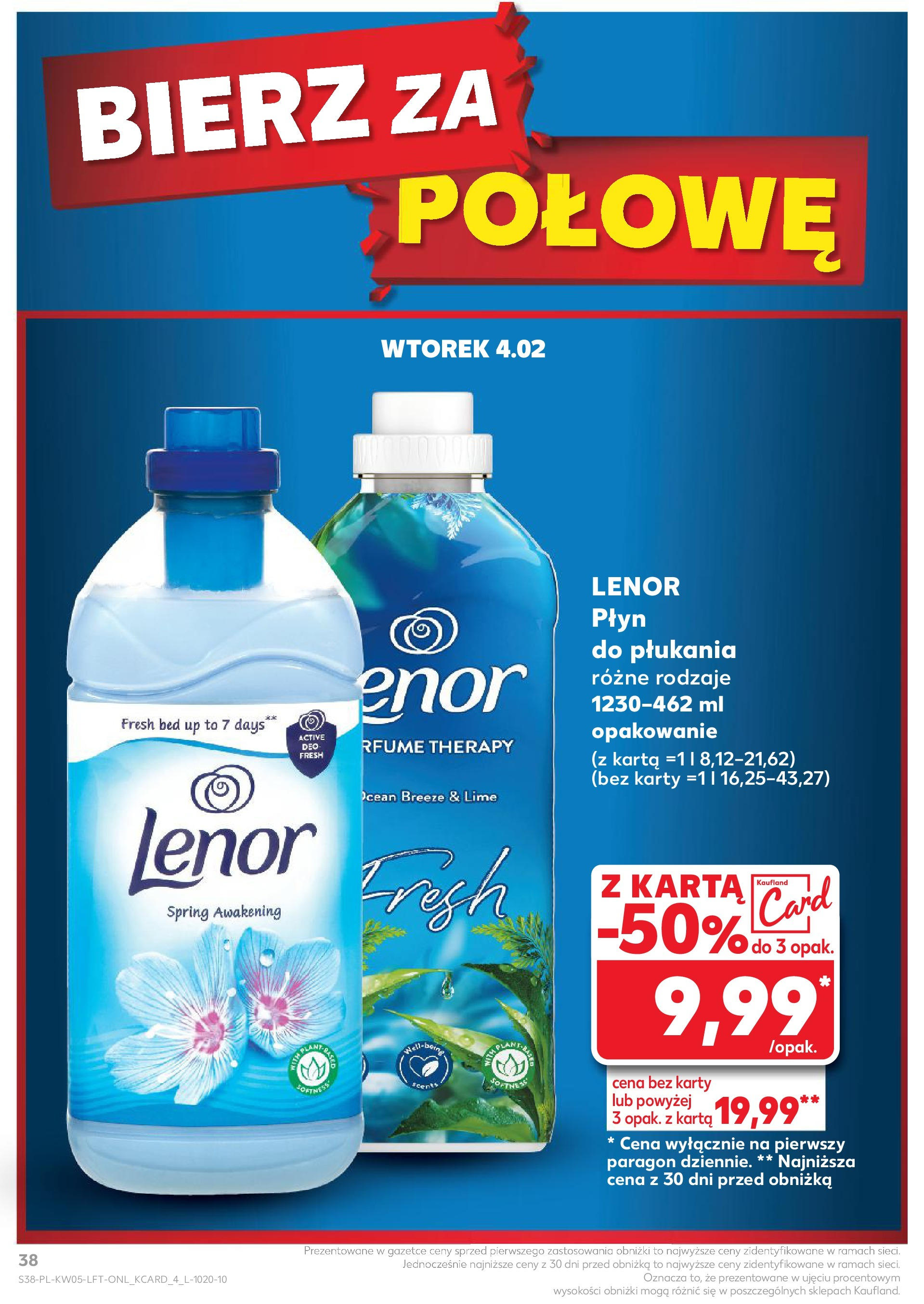 Kaufland - Kaufland Food_ważna do 05.02 od 31.01.2025 - od jutra PDF | Strona: 38 | Produkty: Karta