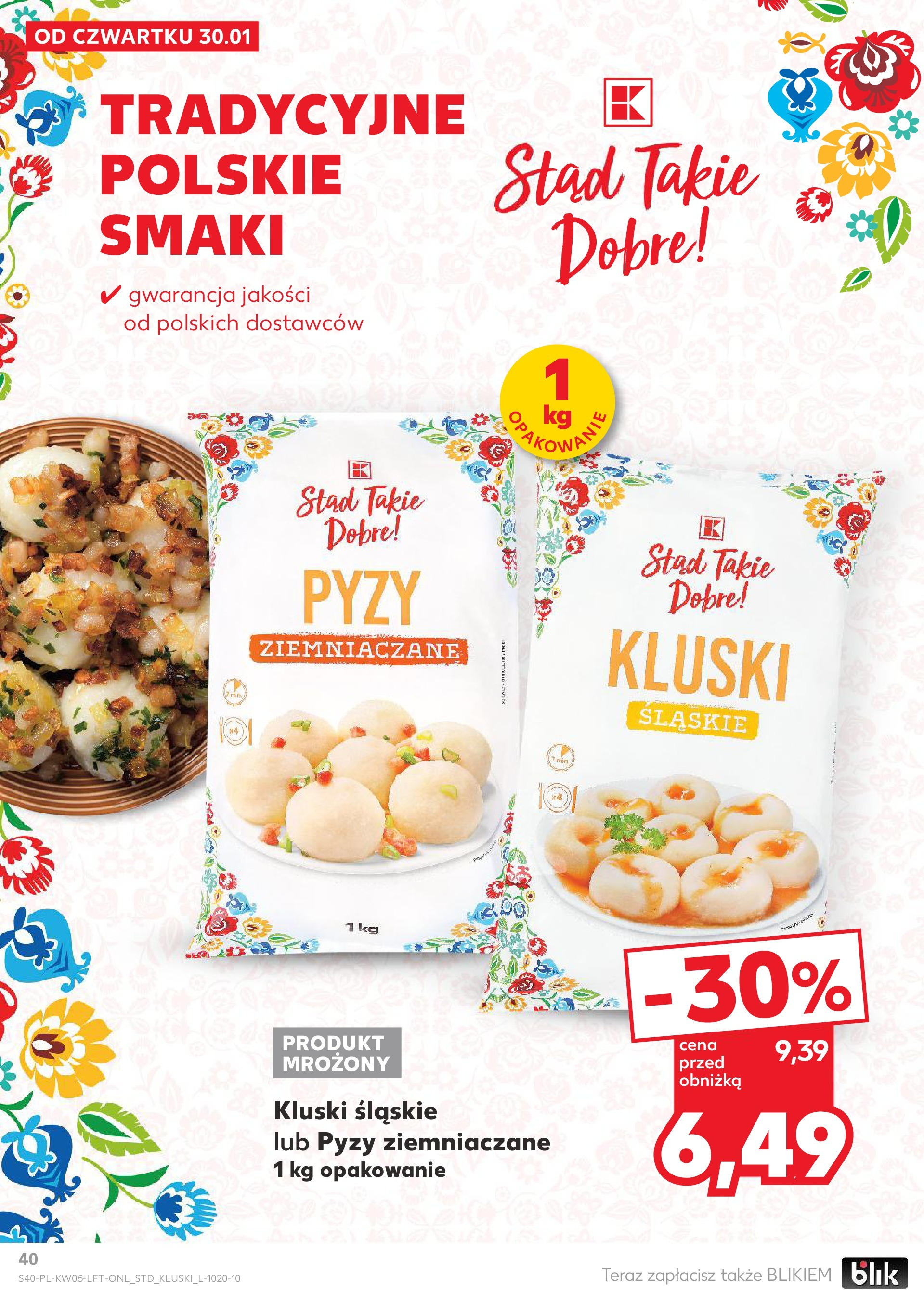 Kaufland - Kaufland Food_ważna do 05.02 od 31.01.2025 - od jutra PDF | Strona: 40 | Produkty: Kluski śląskie