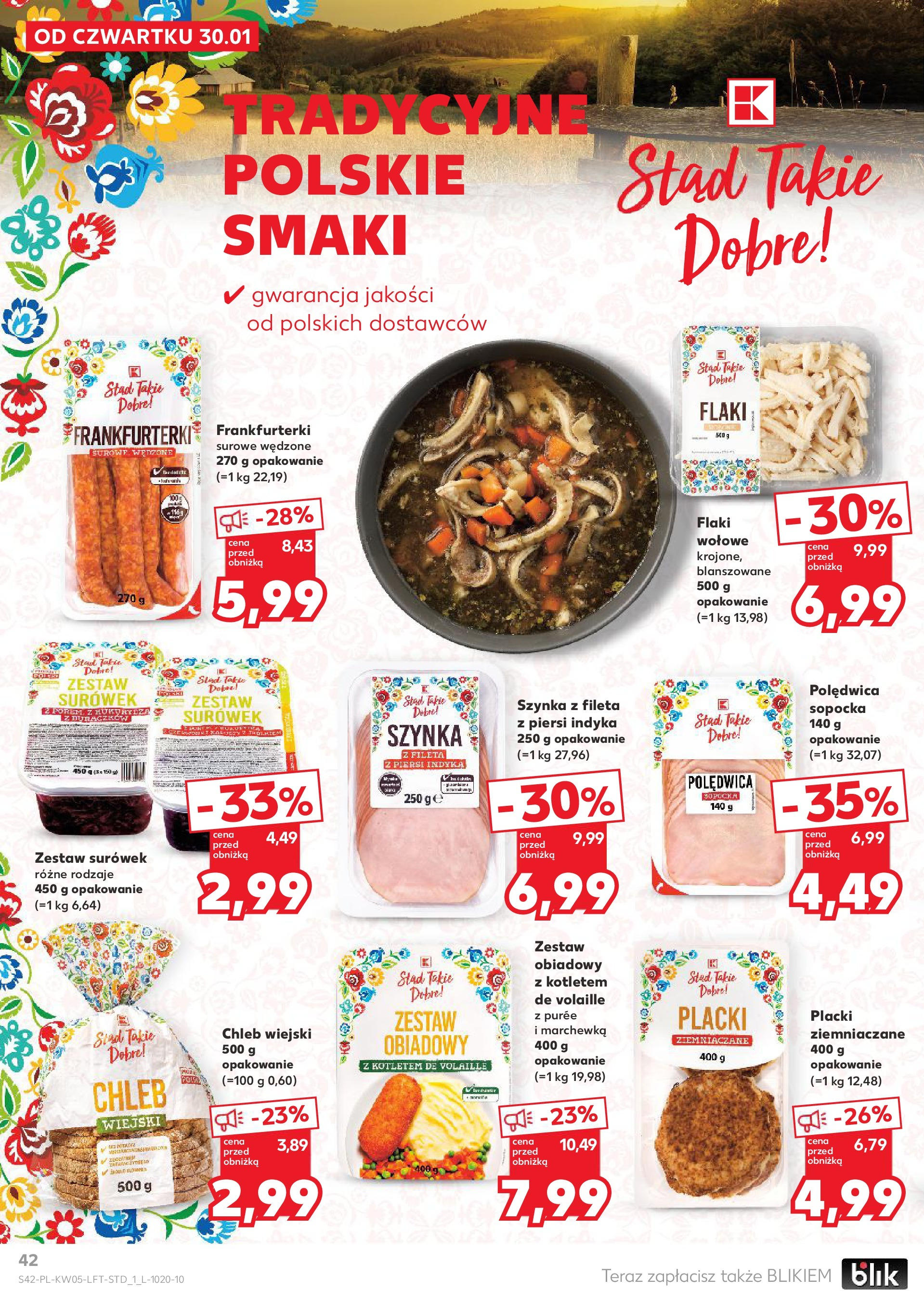 Kaufland - Kaufland Food_ważna do 05.02 od 31.01.2025 - od jutra PDF | Strona: 42 | Produkty: Frankfurterki, Flaki, Zestaw obiadowy, Marchewka