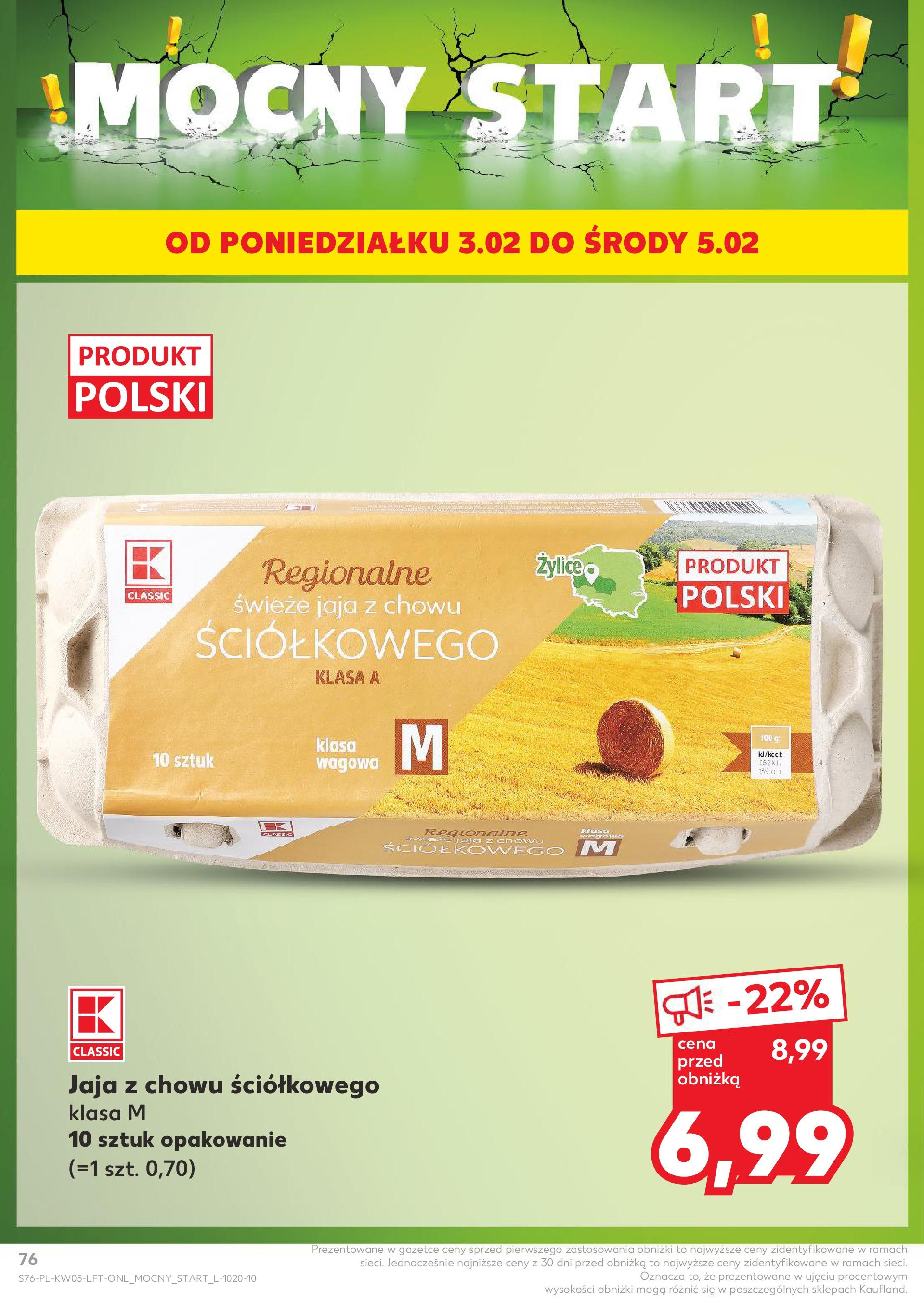 Kaufland - Kaufland Food_ważna do 05.02 od 31.01.2025 - od jutra PDF | Strona: 76 | Produkty: Jaja