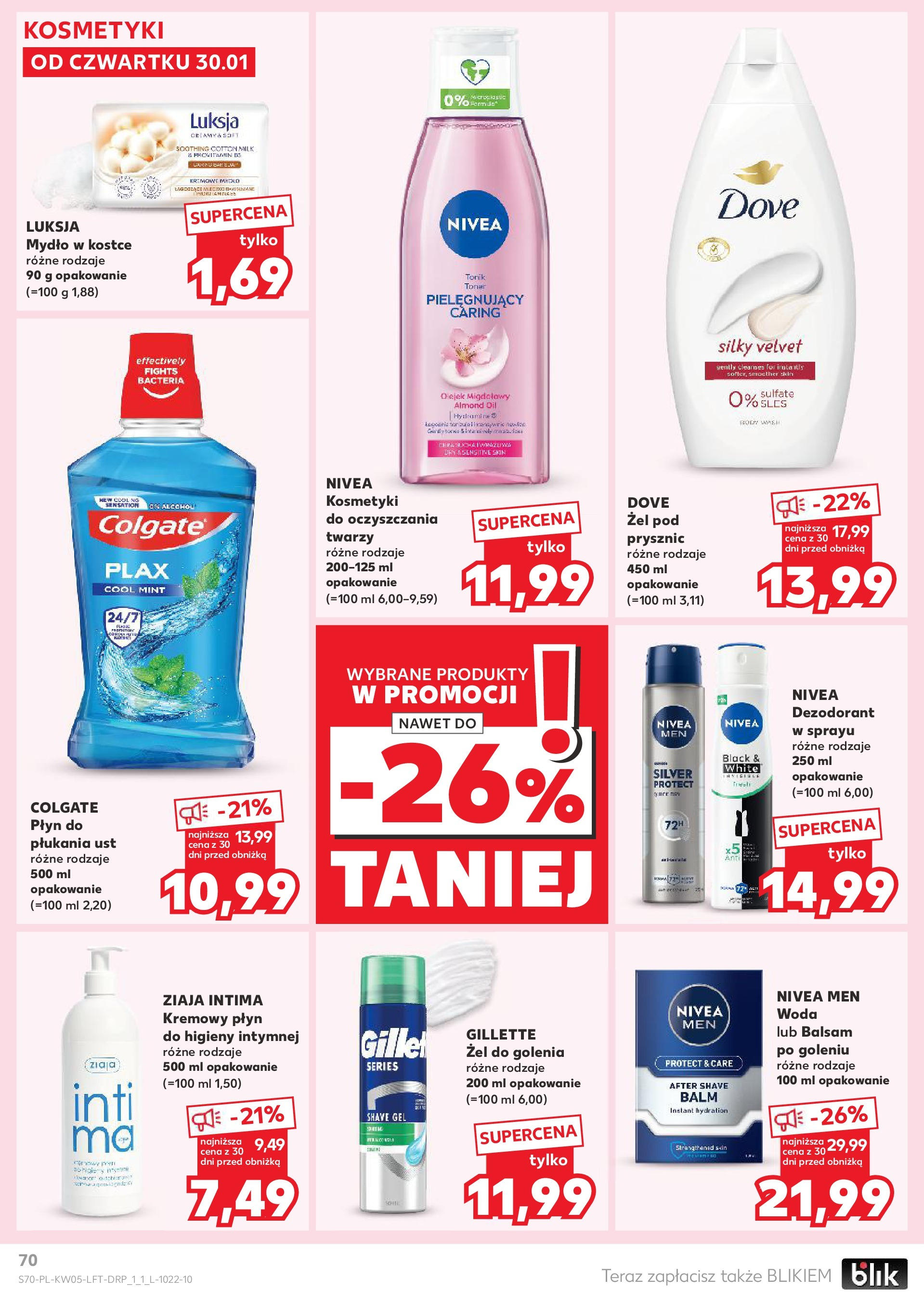 Kaufland - Kaufland Food_ważna do 05.02 od 31.01.2025 - od jutra PDF | Strona: 70 | Produkty: Gillette, Prysznic, Gry, Mydło