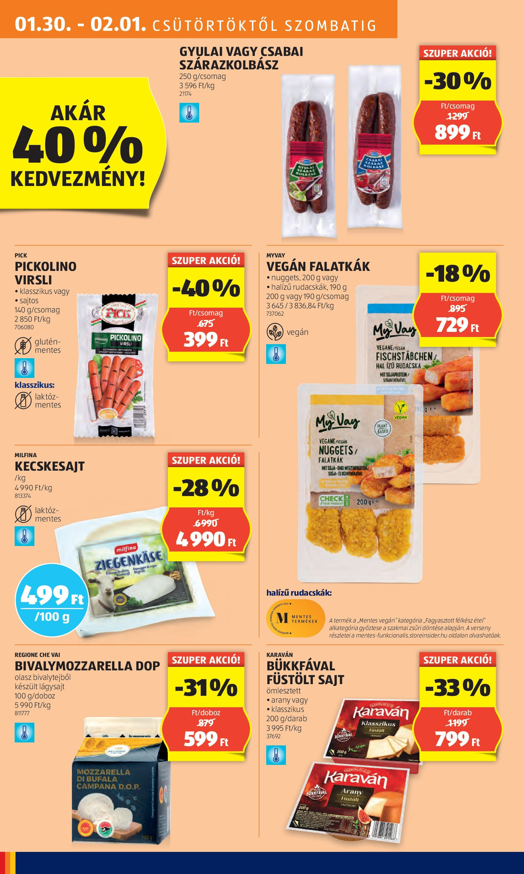 Aldi - Aldi újság érvényessége 2025.02.05.-iG - 2025.01.29. -tól/töl > akció, lapozható szórólap 🛍️ | Oldal: 14 | Termékek: Virsli, Mozzarella, Sajt, Hal