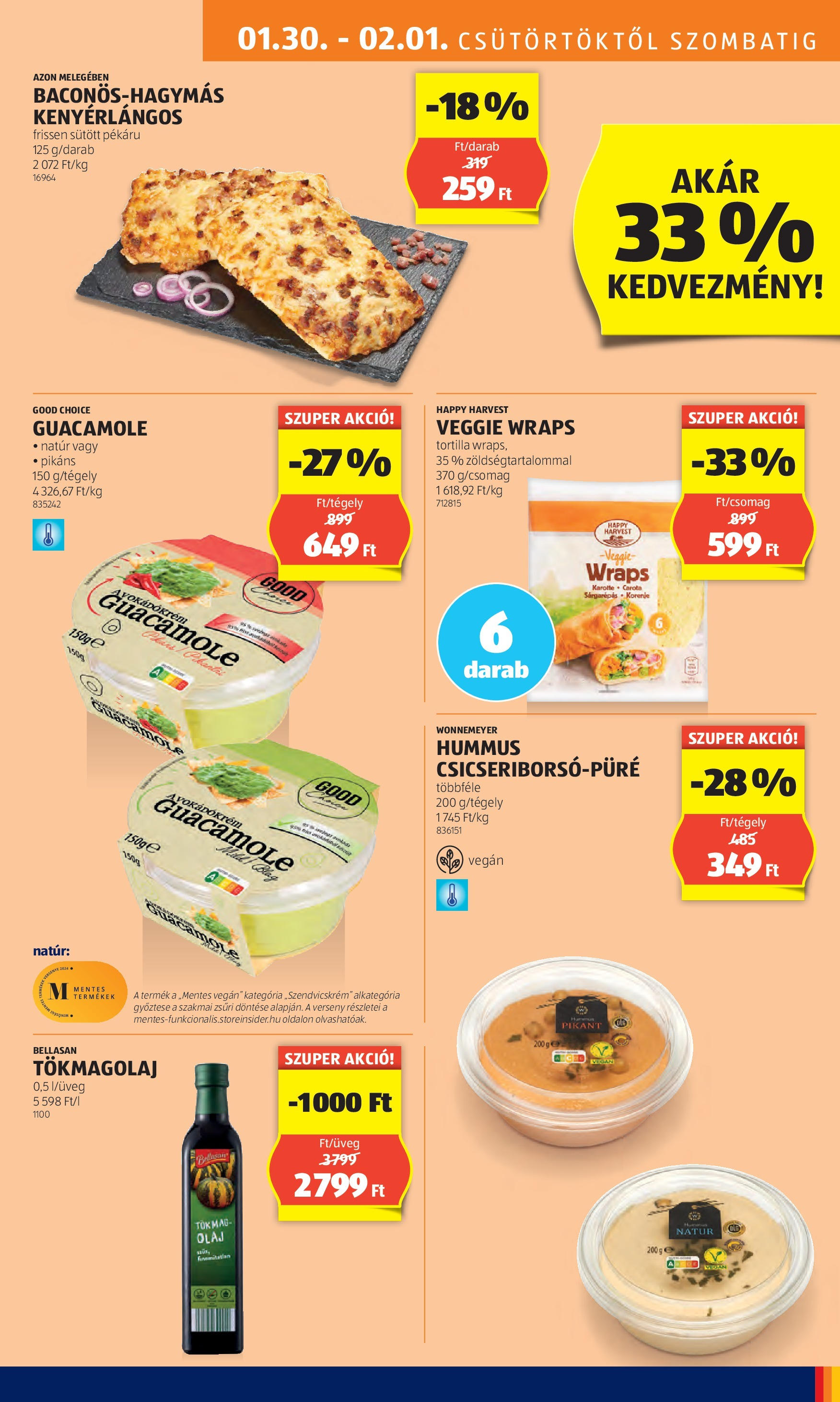 Aldi - Aldi újság érvényessége 2025.02.05.-iG - 2025.01.29. -tól/töl > akció, lapozható szórólap 🛍️ | Oldal: 15 | Termékek: Tortilla, Guacamole, Olaj, Tökmagolaj