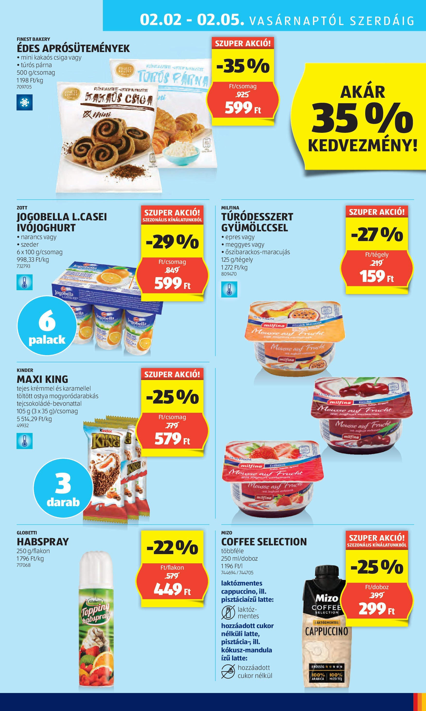 Aldi - Aldi újság érvényessége 2025.02.05.-iG - 2025.01.29. -tól/töl > akció, lapozható szórólap 🛍️ | Oldal: 31 | Termékek: Cappuccino, Tej, Joghurt, Narancs