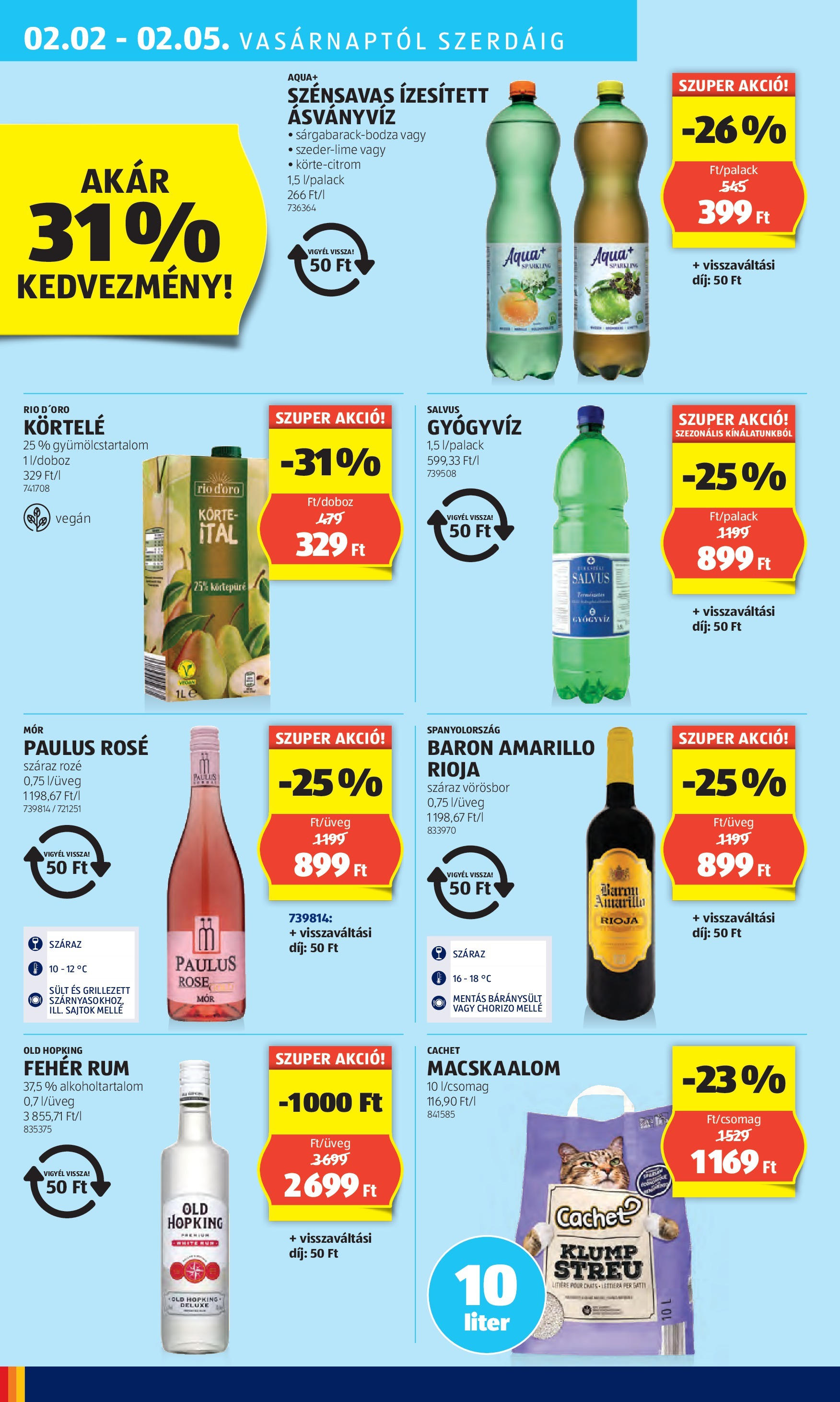 Aldi - Aldi újság érvényessége 2025.02.05.-iG - 2025.01.29. -tól/töl > akció, lapozható szórólap 🛍️ | Oldal: 34 | Termékek: Körte, Sajtok, Vörösbor, Vegán