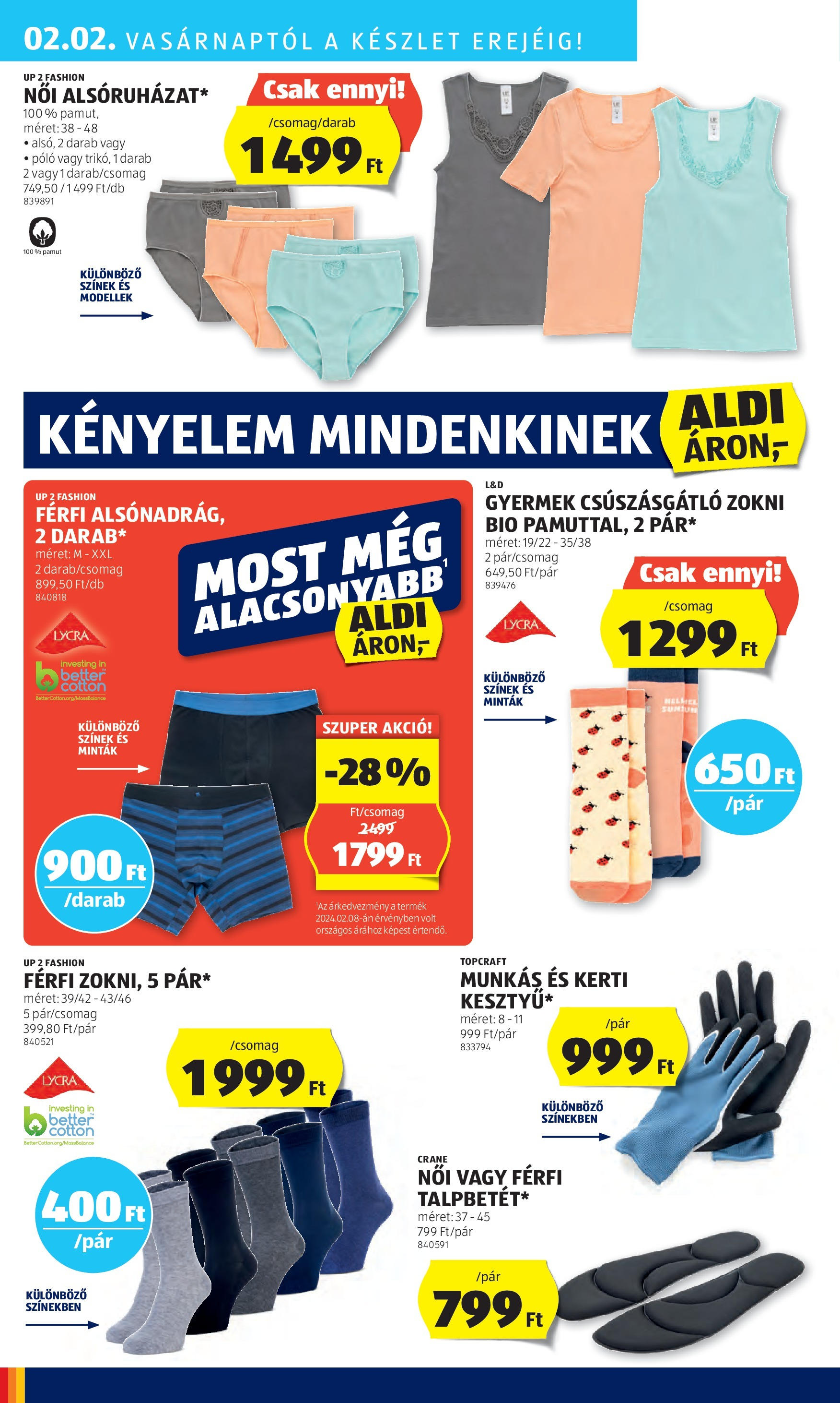 Aldi - Aldi újság érvényessége 2025.02.05.-iG - 2025.01.29. -tól/töl > akció, lapozható szórólap 🛍️ | Oldal: 42 | Termékek: Ing, Zokni