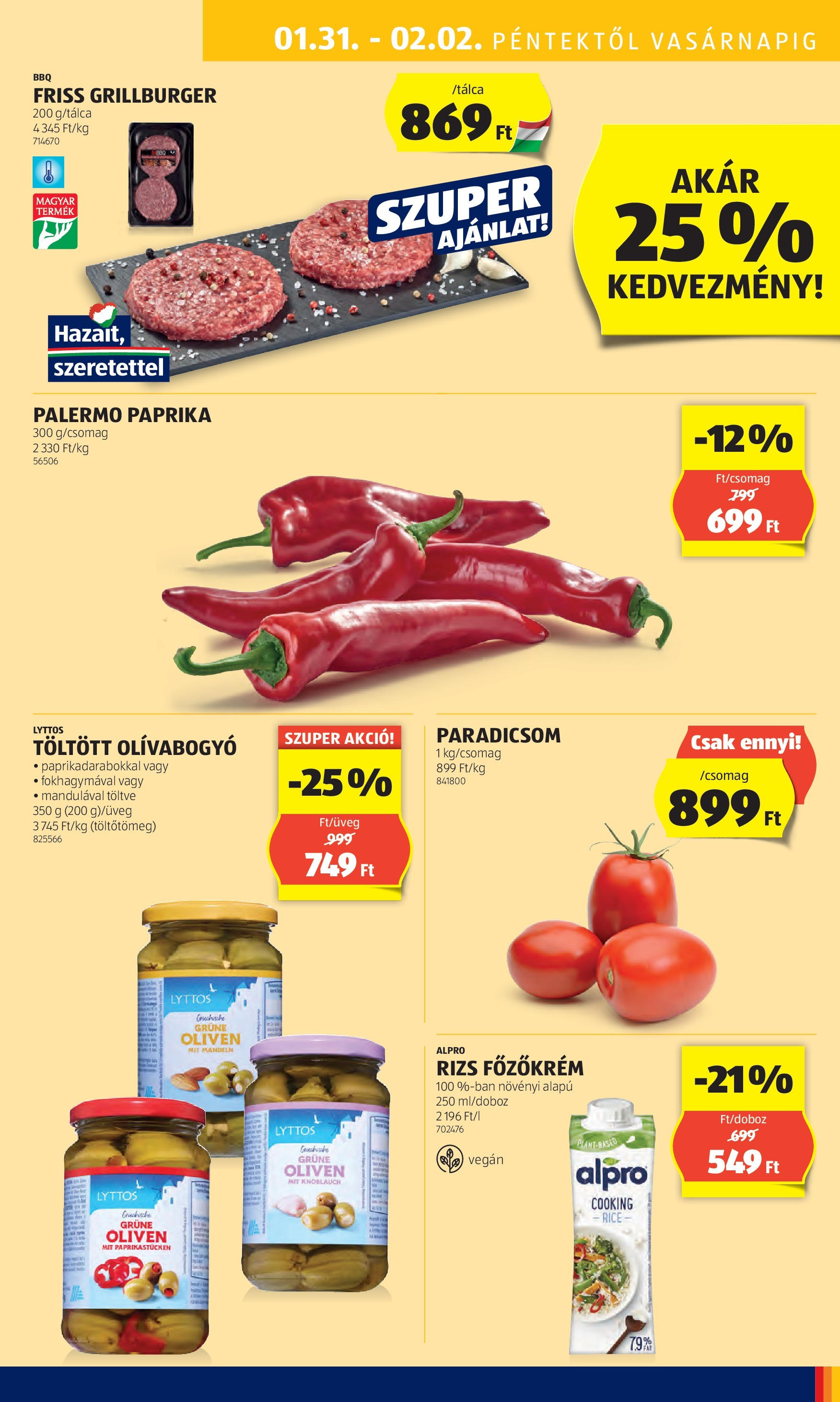 Aldi - Aldi újság érvényessége 2025.02.05.-iG - 2025.01.29. -tól/töl > akció, lapozható szórólap 🛍️ | Oldal: 55 | Termékek: Alpro, Paradicsom, Vegán, Olívabogyó