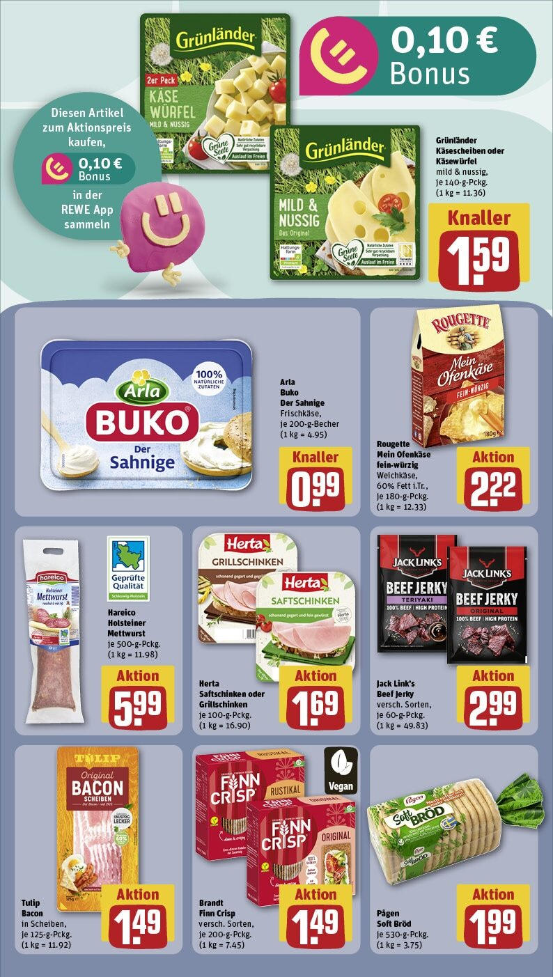 Rewe - Braunschweig, Celler Straße 2 (ab 03.02.2025) zum Blättern » Angebote | Seite: 14 | Produkte: Käse, Grunlander