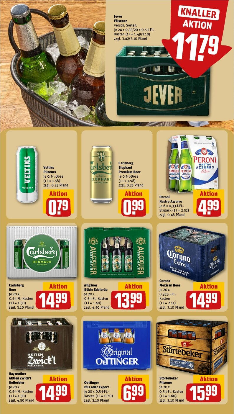 Rewe - Braunschweig, Celler Straße 2 (ab 03.02.2025) zum Blättern » Angebote | Seite: 19 | Produkte: Carlsberg, Pils, Jever, Veltins