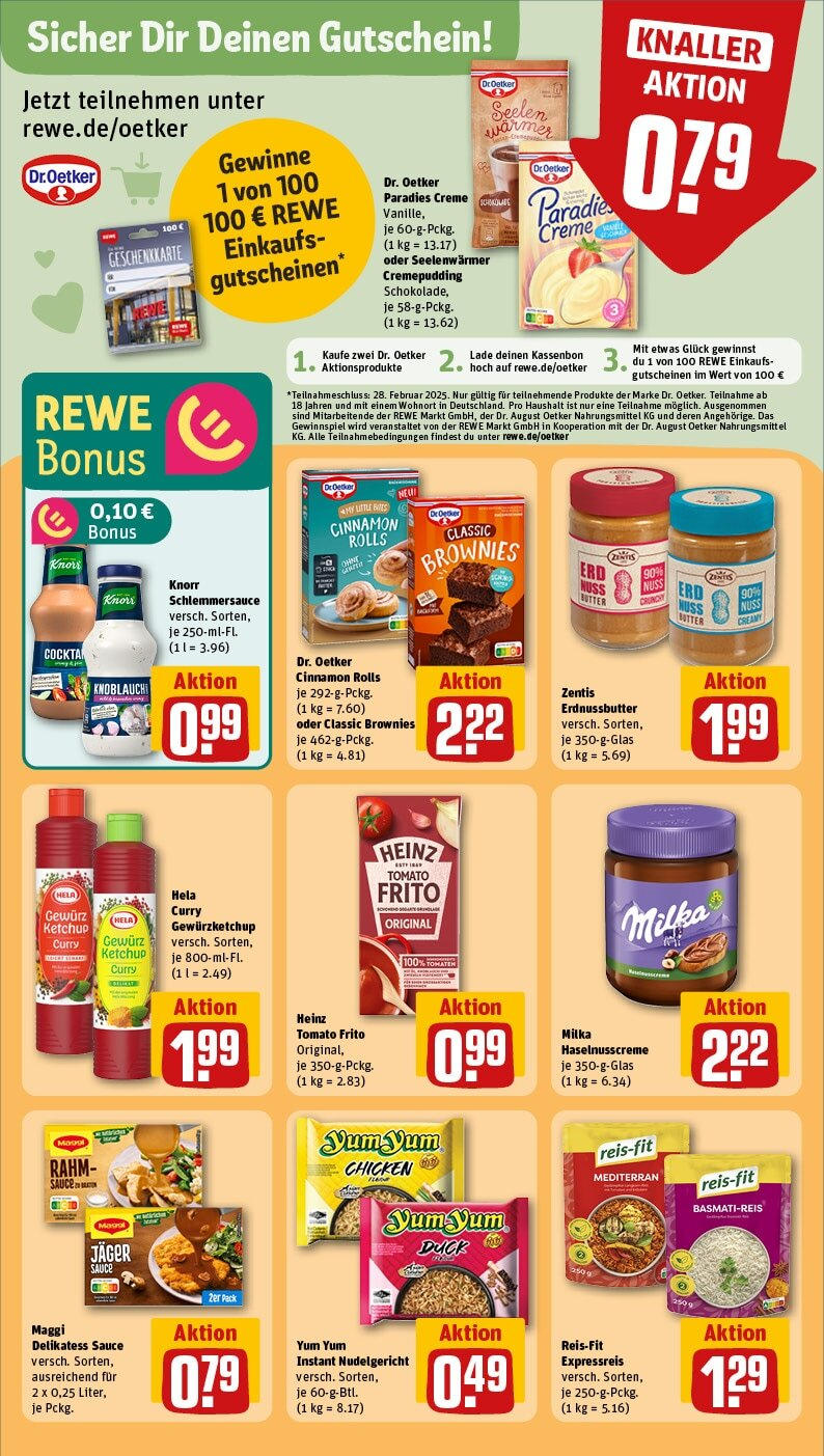 Rewe - Rewe: Wochenangebote (ab 02.02.2025) zum Blättern » Angebote | Seite: 22 | Produkte: Tomaten, Knorr, Milka, Creme