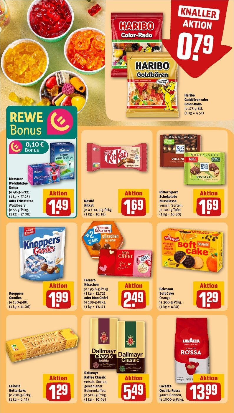 Rewe - Rewe: Wochenangebote (ab 02.02.2025) zum Blättern » Angebote | Seite: 23 | Produkte: Haribo, Kaffee, Messmer, Ritter sport