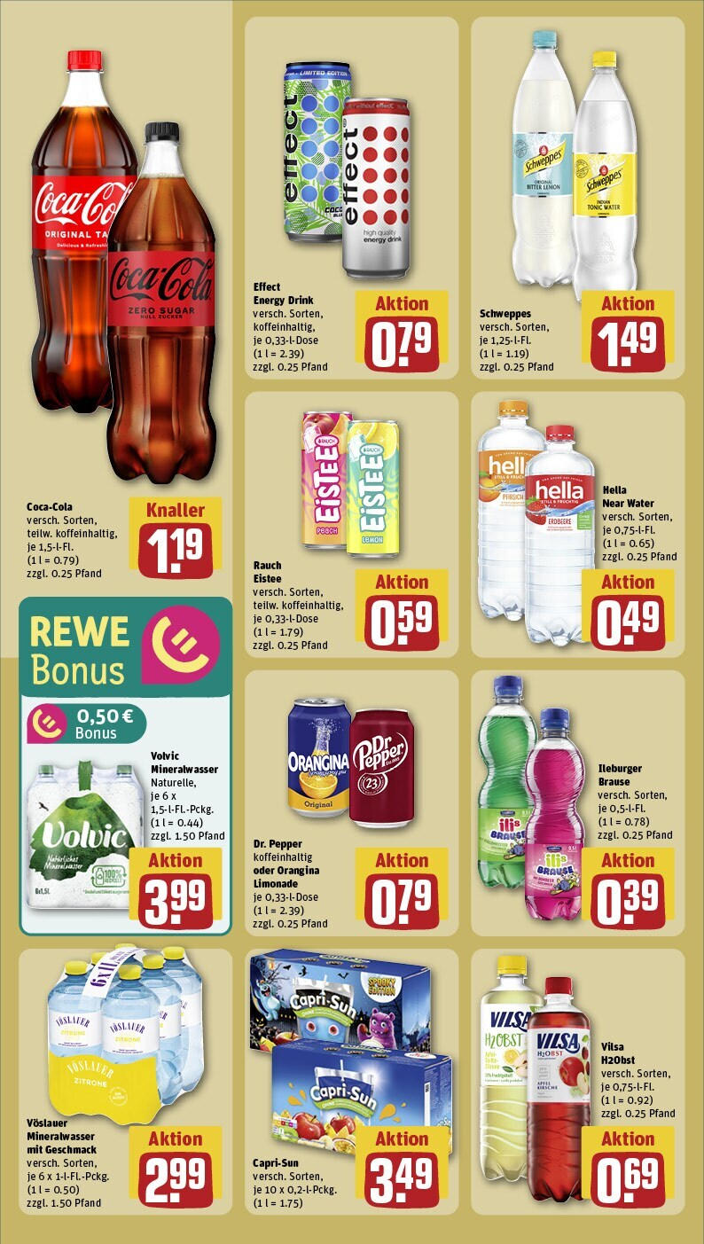 Rewe - Rewe: Wochenangebote (ab 02.02.2025) zum Blättern » Angebote | Seite: 20 | Produkte: Energy, Limonade, Schweppes, Mineralwasser