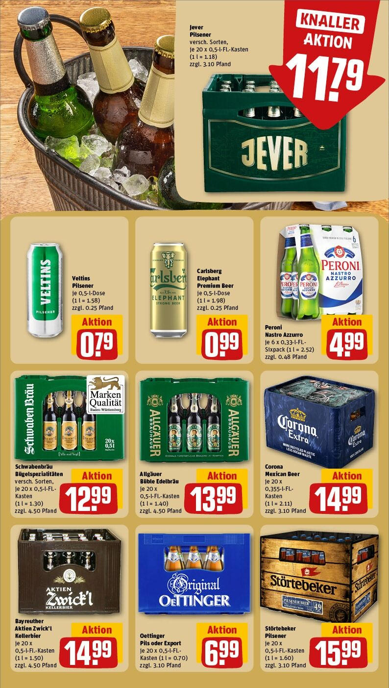 Rewe - Sulzfeld, Hauptstraße 1 (ab 03.02.2025) zum Blättern » Angebote | Seite: 17 | Produkte: Carlsberg, Bier, Pils, Jever