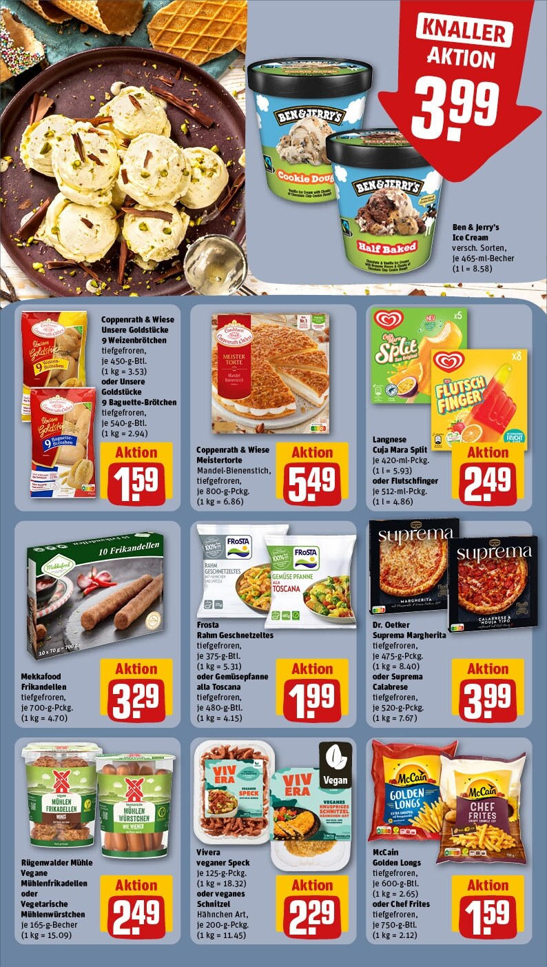 Rewe - Morbach, Bremer Wiese 2 (ab 03.02.2025) zum Blättern » Angebote | Seite: 14 | Produkte: Langnese, McCain, Schnitzel, Gemüse