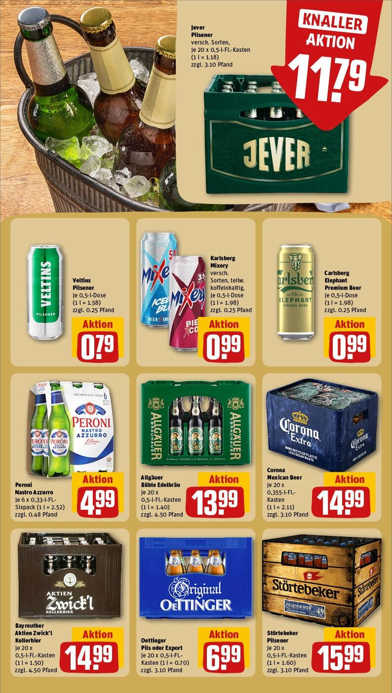 Rewe - Morbach, Bremer Wiese 2 (ab 03.02.2025) zum Blättern » Angebote | Seite: 19 | Produkte: Carlsberg, Pils, Oettinger, Jever