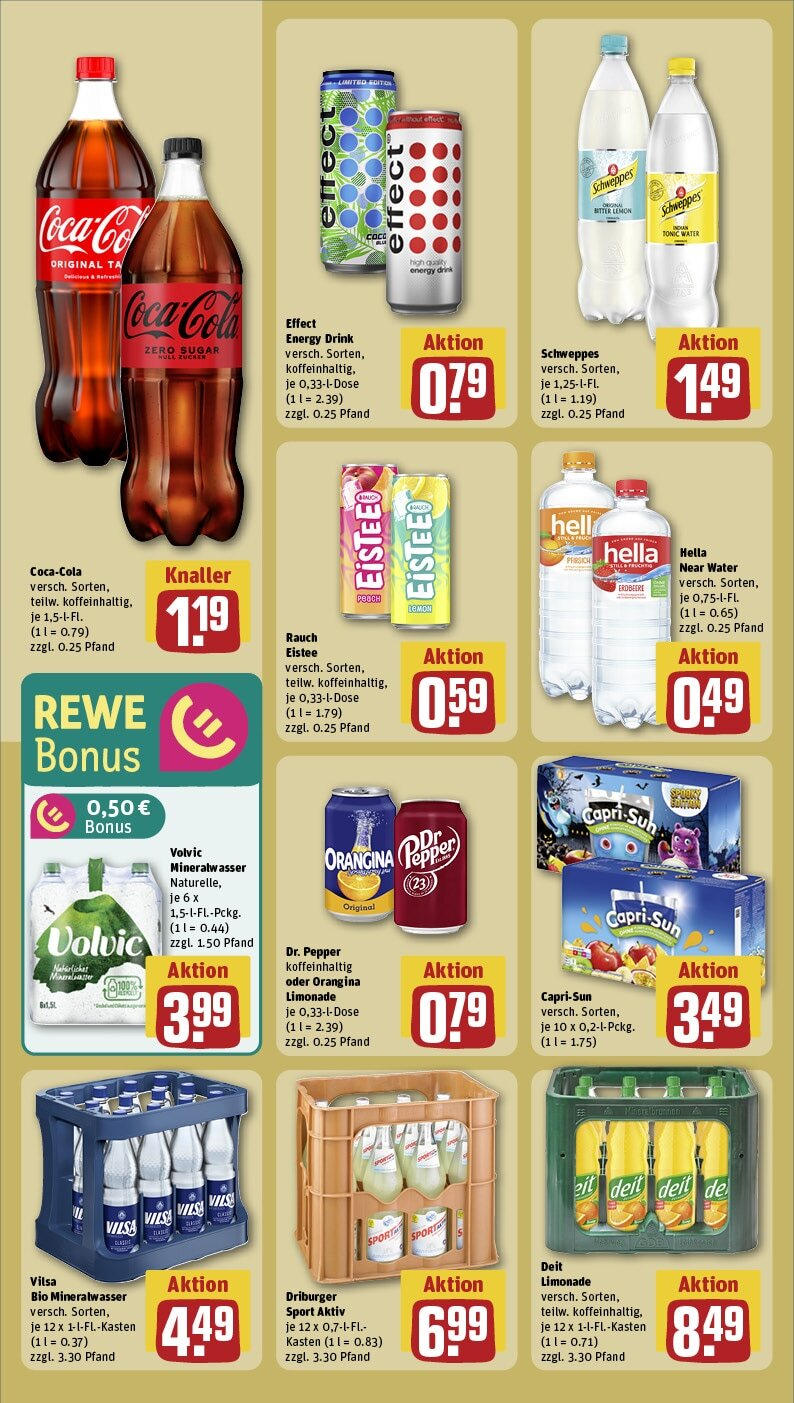 Rewe - Höxter, Schlesische Str. 1 (ab 03.02.2025) zum Blättern » Angebote | Seite: 16 | Produkte: Capri sun, Schweppes, Hella, Volvic