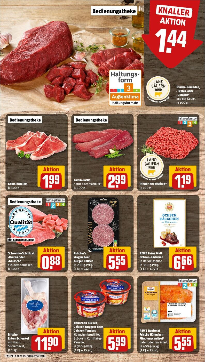 Rewe - Pommelsbrunn/Hohenstadt, Happurger Str. 14 (ab 03.02.2025) zum Blättern » Angebote | Seite: 10 | Produkte: Hahnchen, Burger, Schnitzel, Paprika