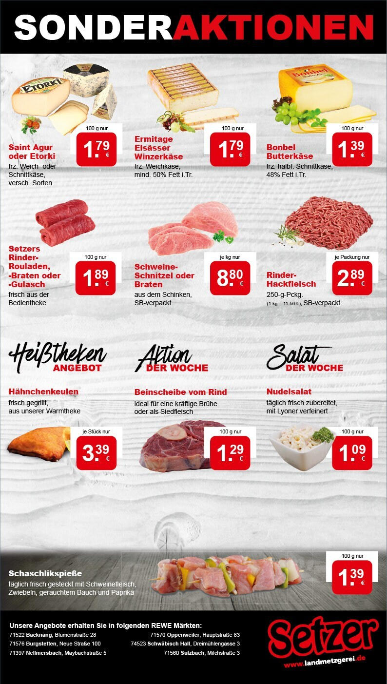 Rewe - Backnang, Blumenstr. 28 (ab 03.02.2025) zum Blättern » Angebote | Seite: 11 | Produkte: Schnitzel, Paprika, Salat, Hackfleisch