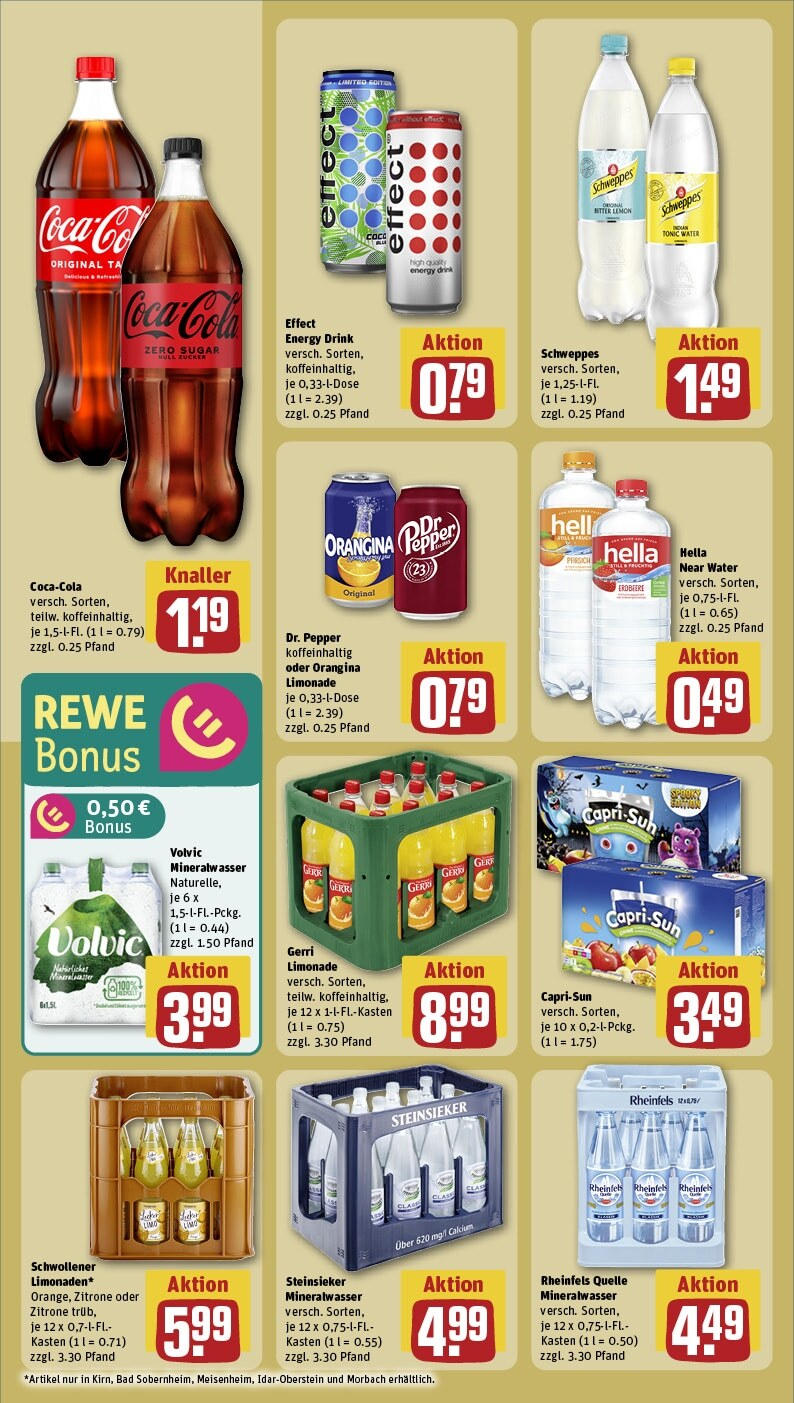 Rewe - Morbach, Bremer Wiese 2 (ab 03.02.2025) zum Blättern » Angebote | Seite: 18 | Produkte: Schweppes, Mineralwasser, Zucker, Volvic