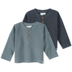 2 Baby Langarmshirts aus Waffel-Piqué (Nur online)