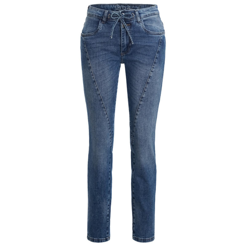 Damen Boyfriend-Jeans mit Tunnelzug